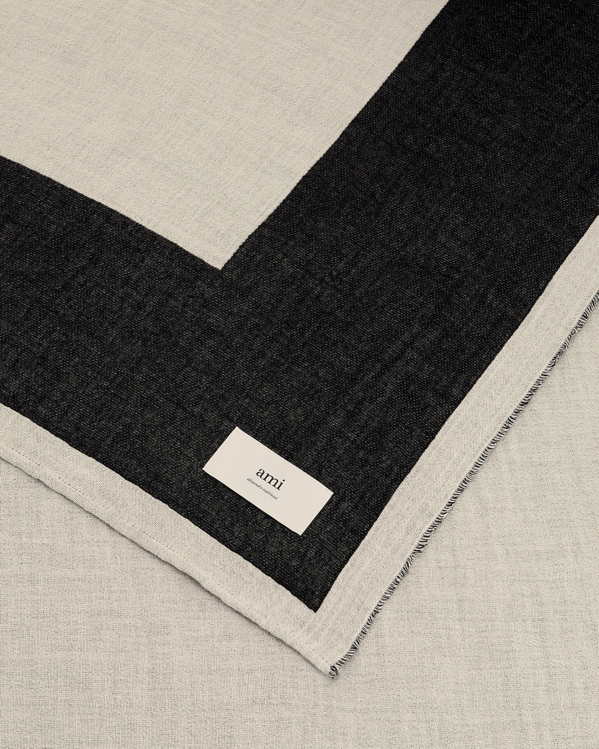 BEIGE COTTON BICOLOR BEACH TOWEL - 3