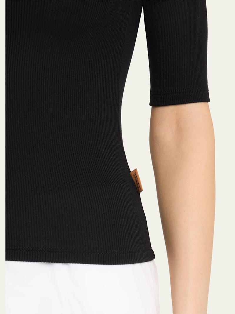 The Rib Elbow-Sleeve Crew T-Shirt 5