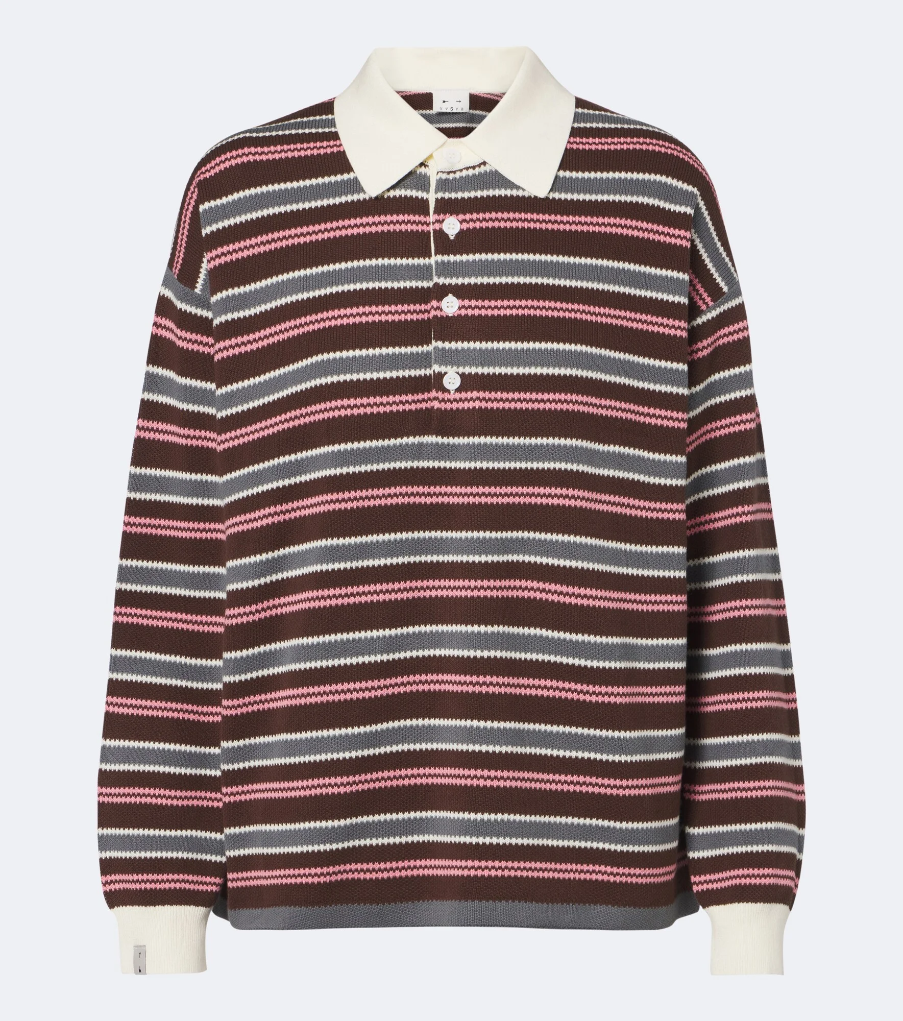 Wonder striped cotton polo sweater - 1