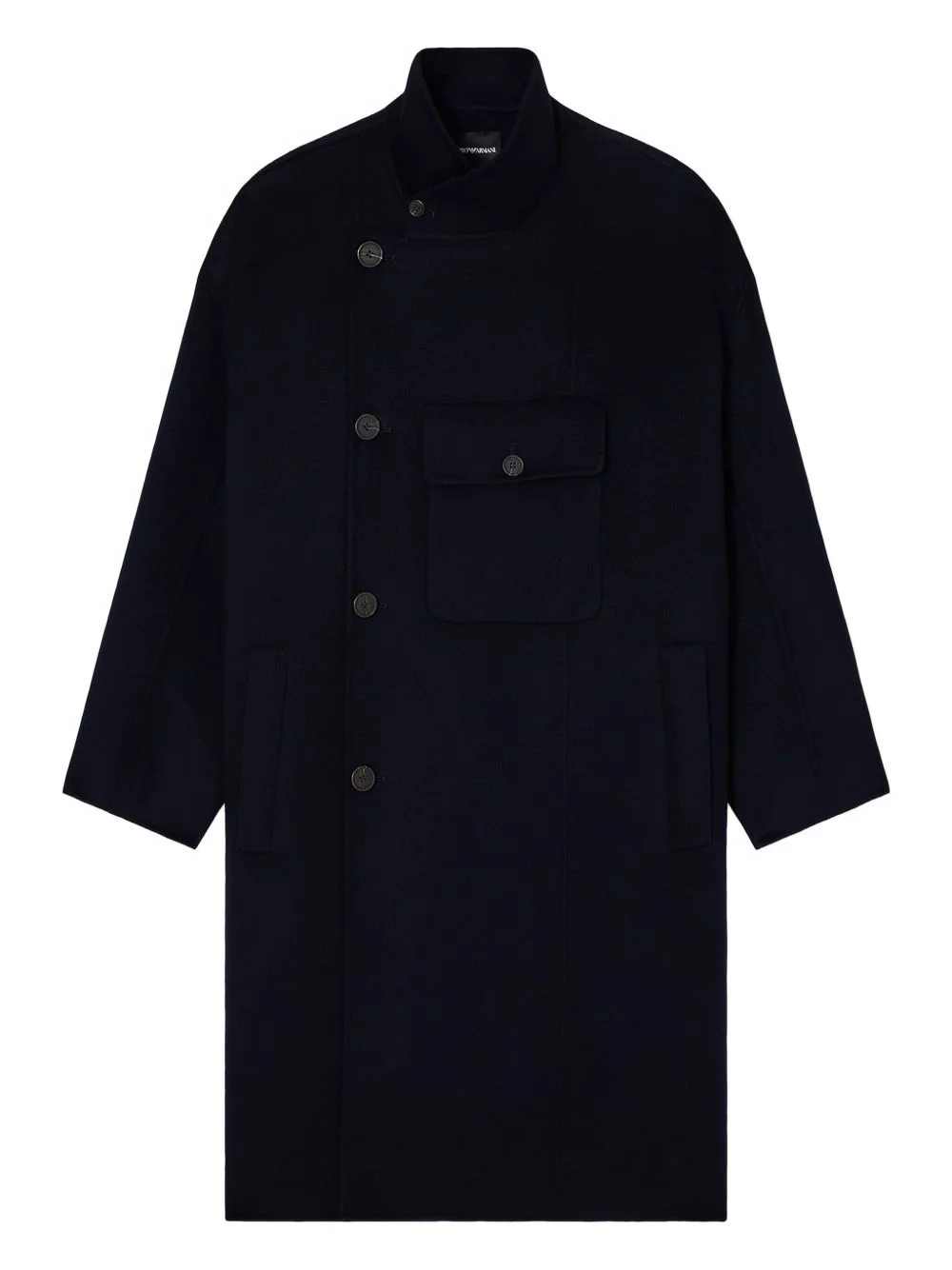 buttoned double-breasted coat - 1