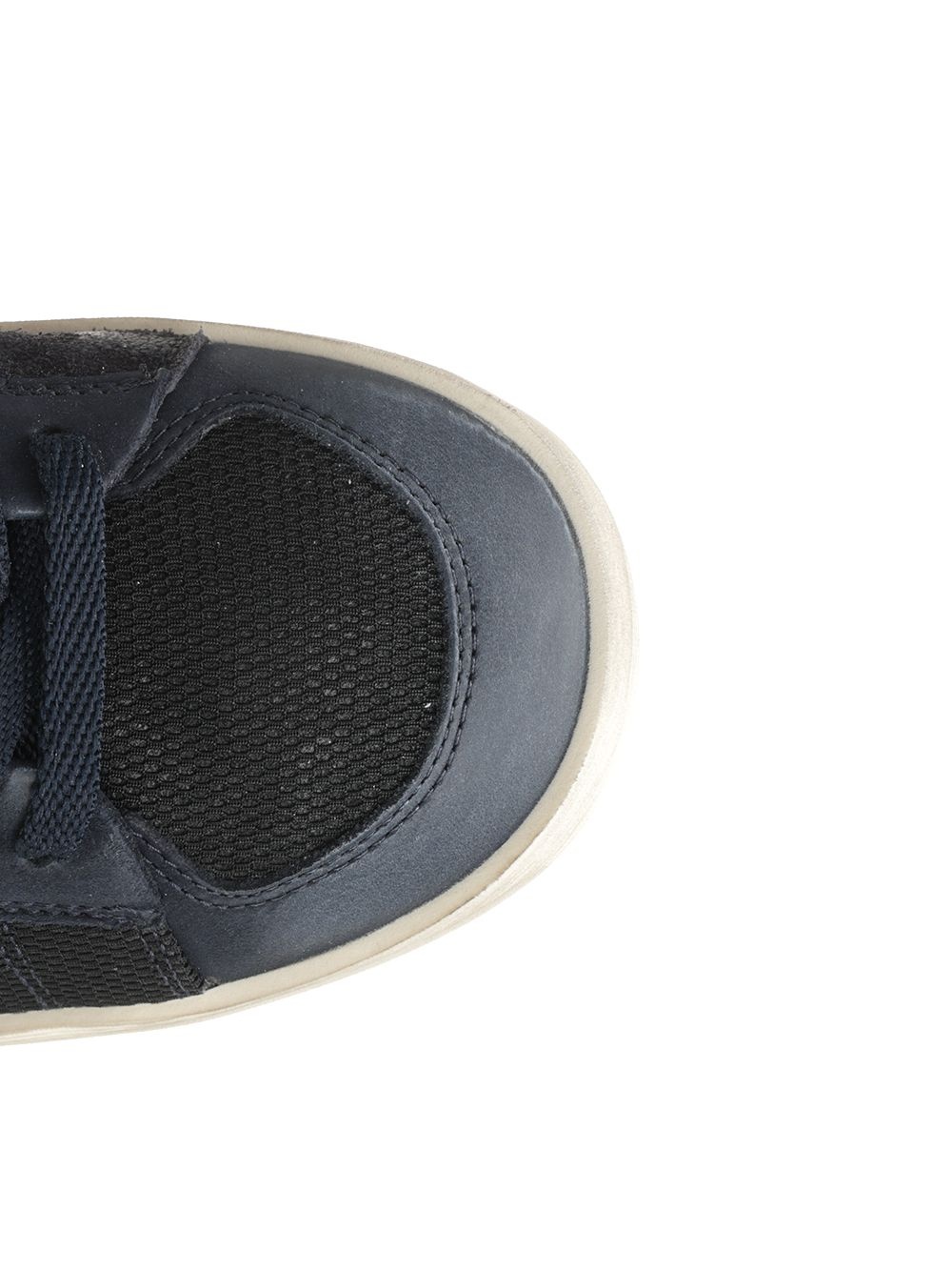 Stardan Suede Leather And Mesh Upper Leather Toe Tongue Heel And Star Sneakers Blue - 4