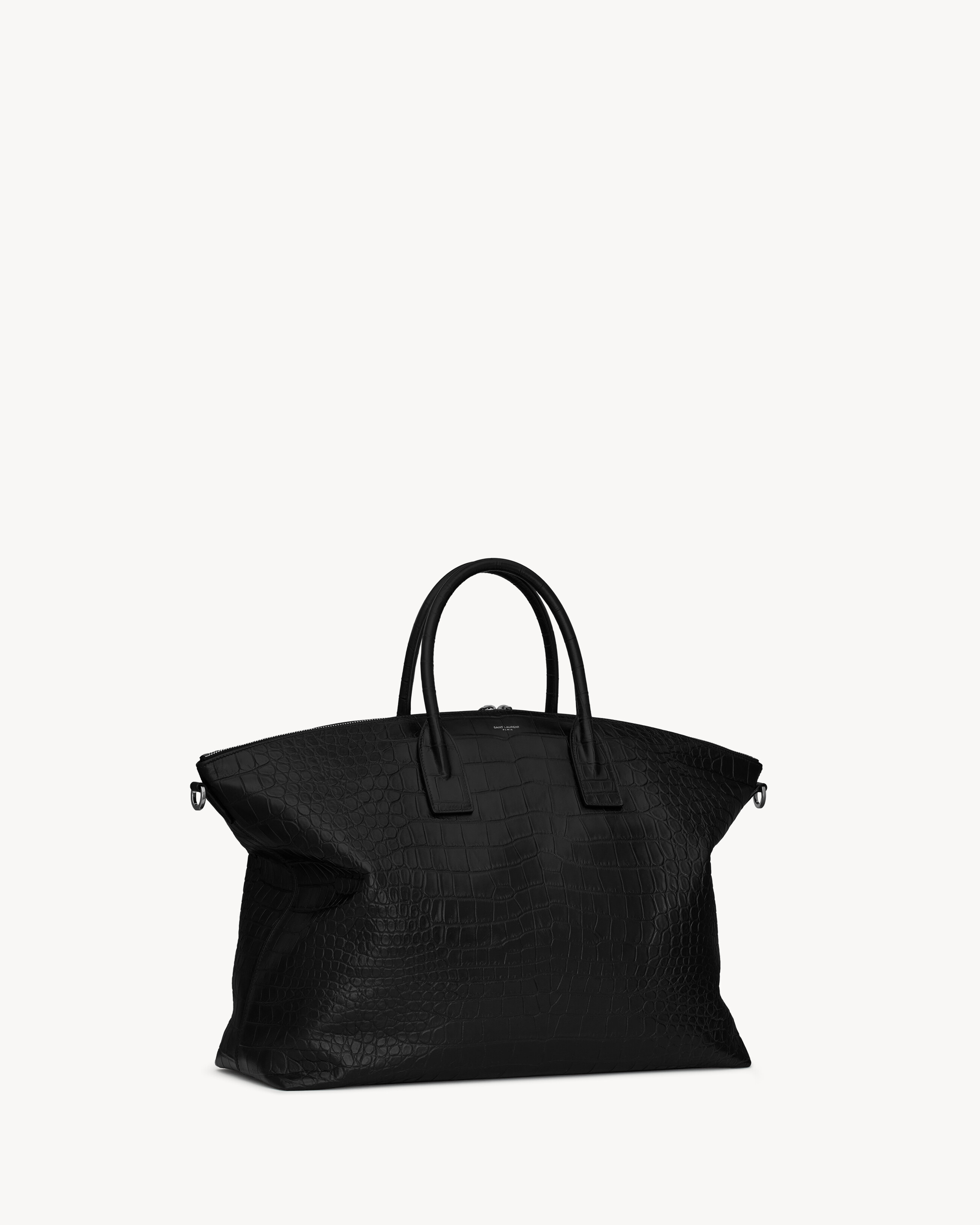 GIANT BOWLING BAG IN CROCODILE-EMBOSSED LEATHER - 4