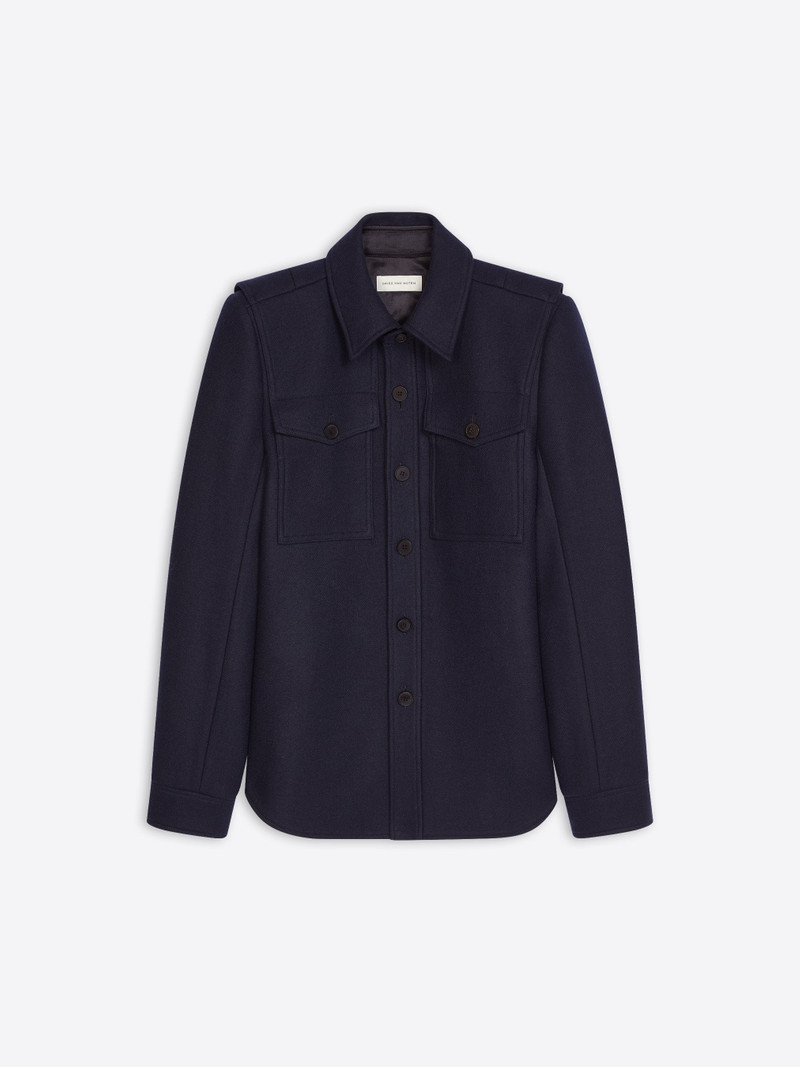 CONSTRUCTED WOOL OVERSHIRT 1