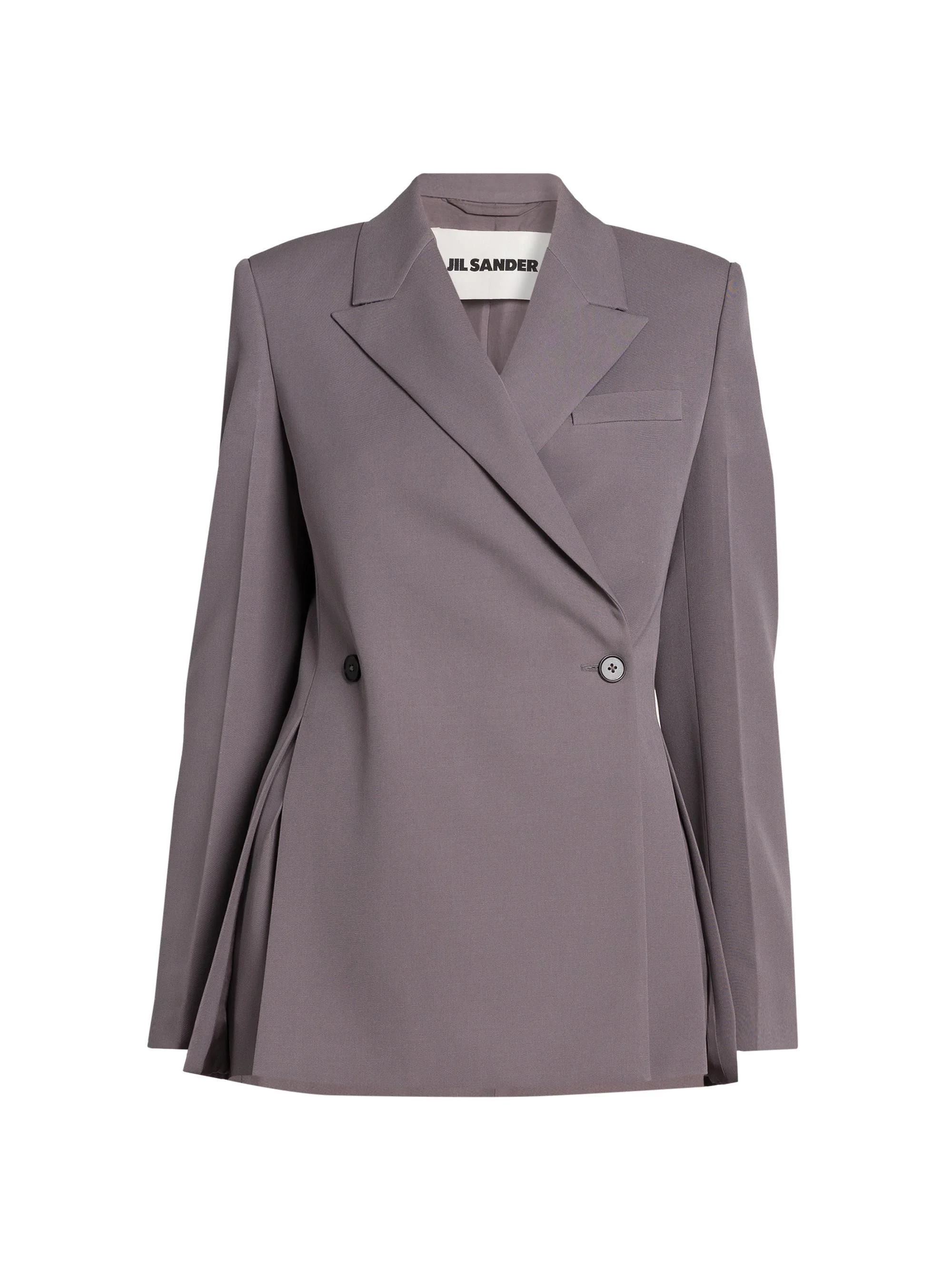 Women's Wool Double-Breasted Jacket - Red Lotus - 1