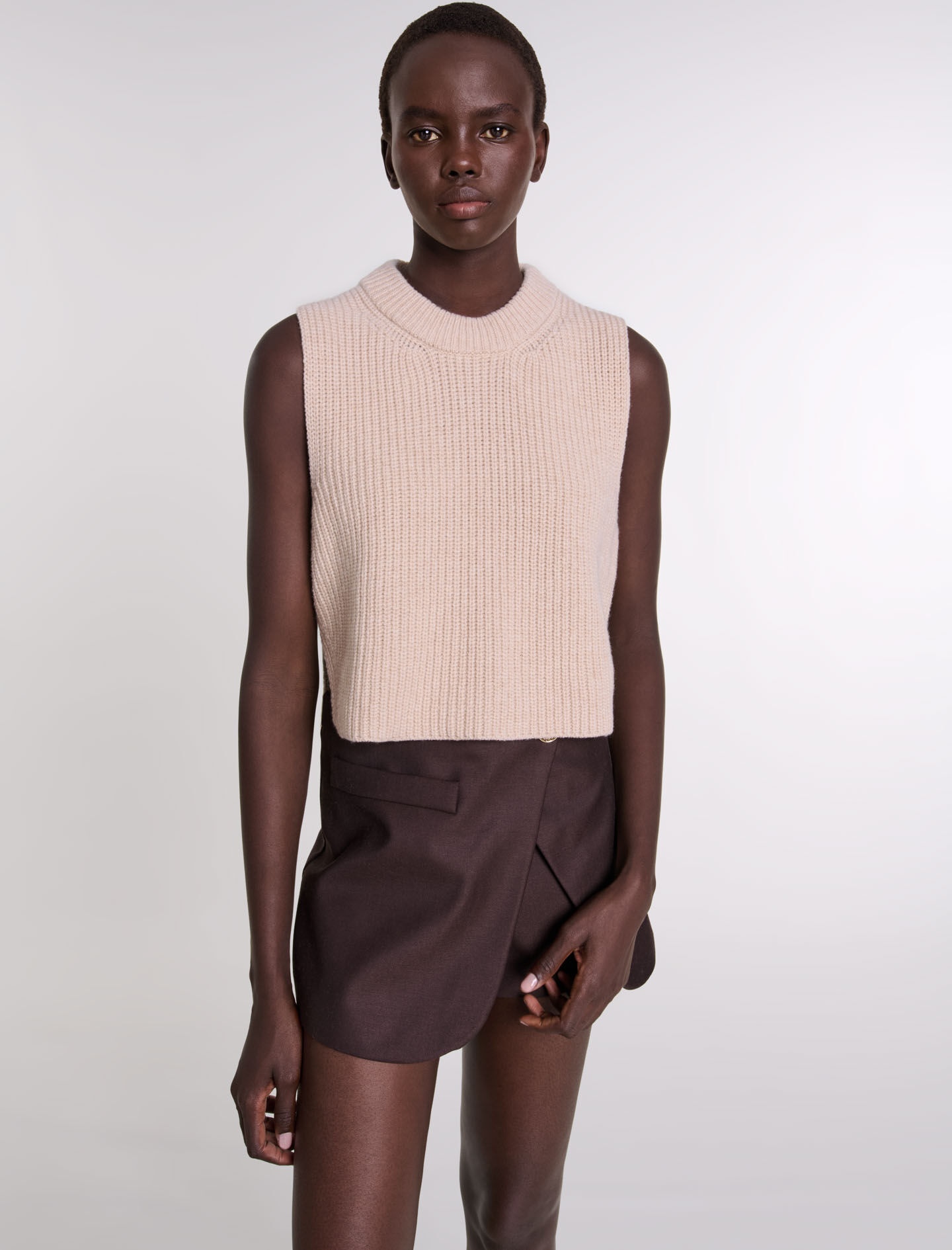 Sleeveless wool jumper - 5