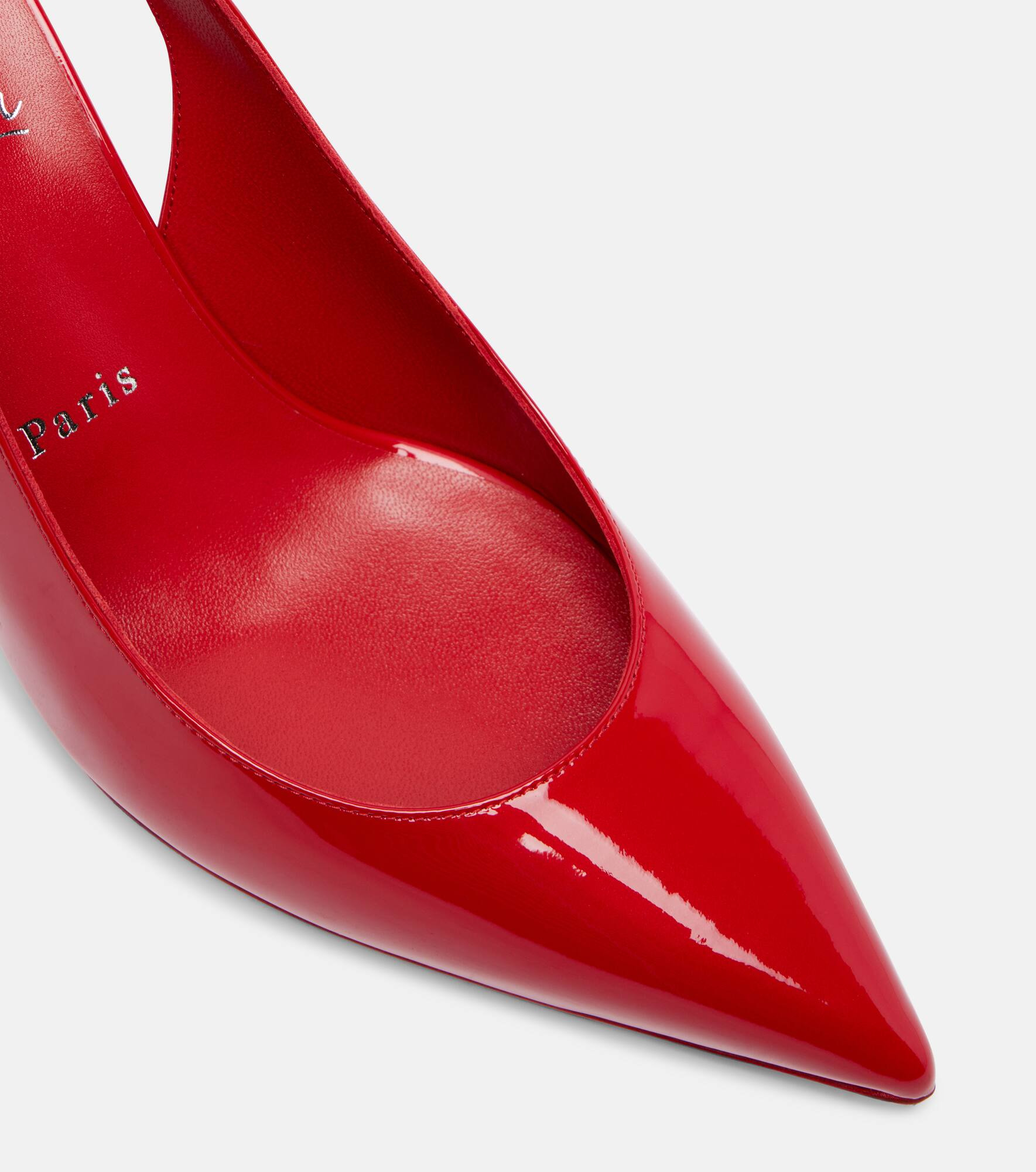 Hot Chick 70 patent leather slingback pumps - 5