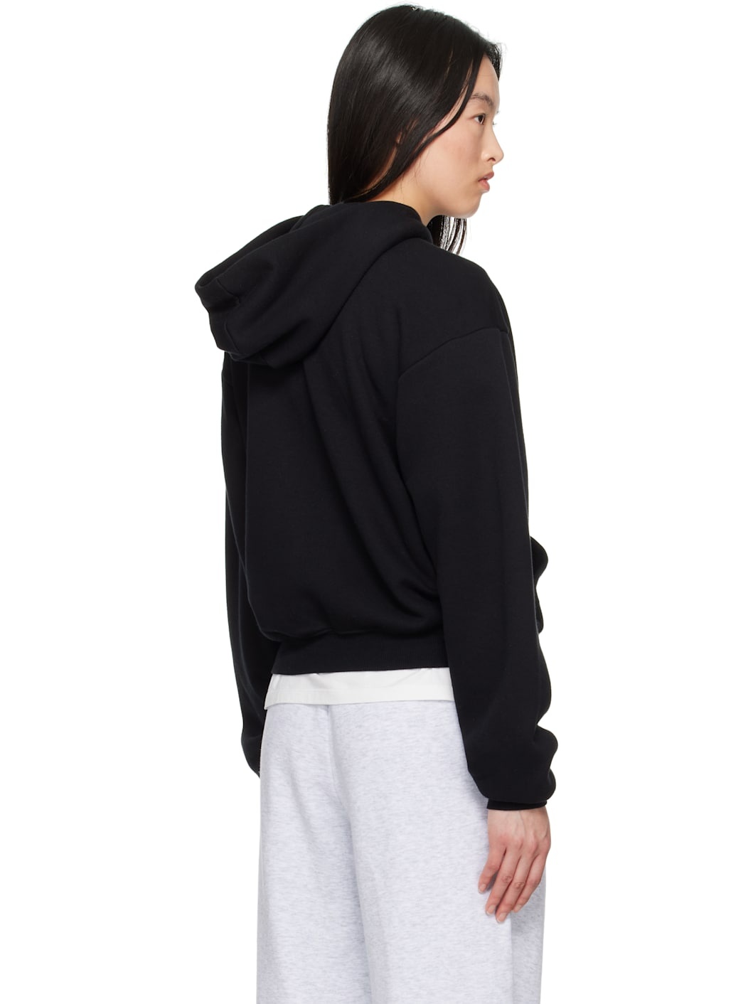 Black Cotton Fleece Classic Hoodie - 3