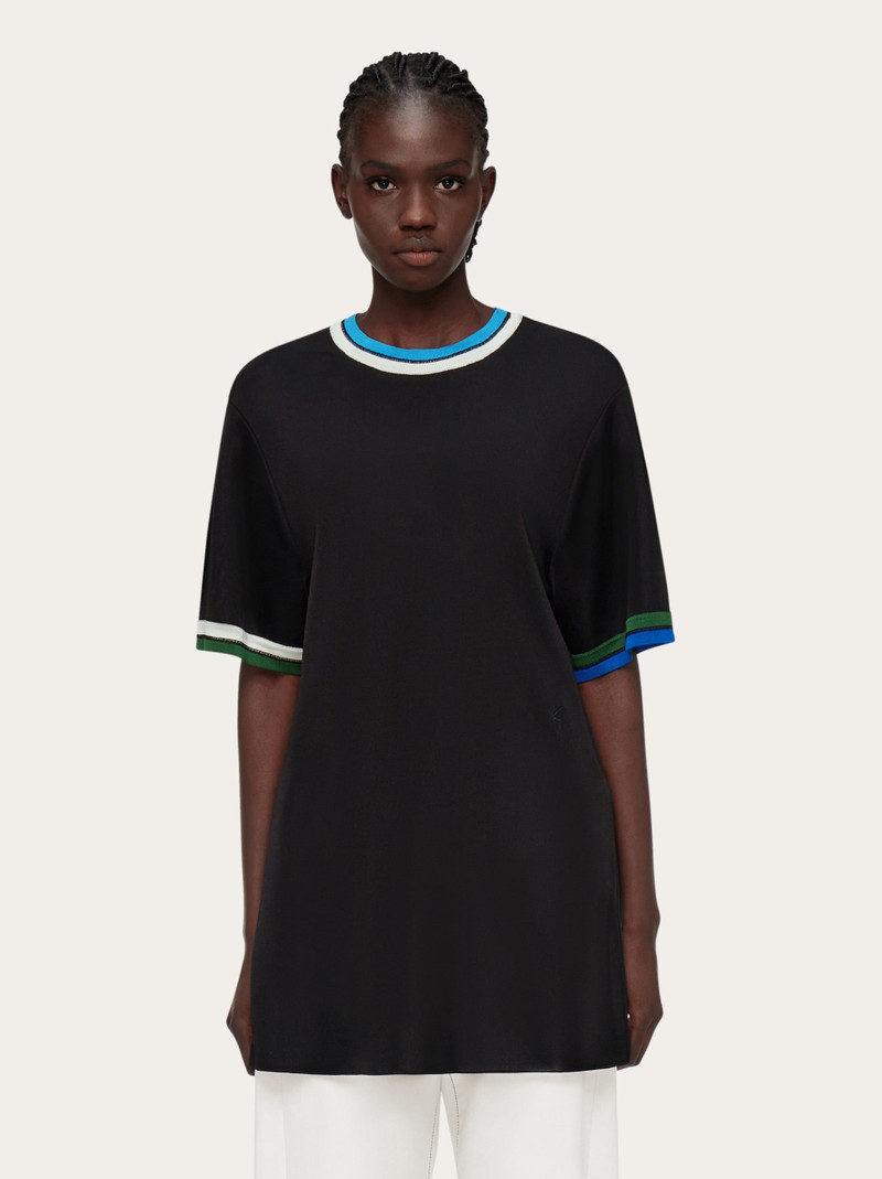 FERRAGAMO Top with contrasting trim outlook