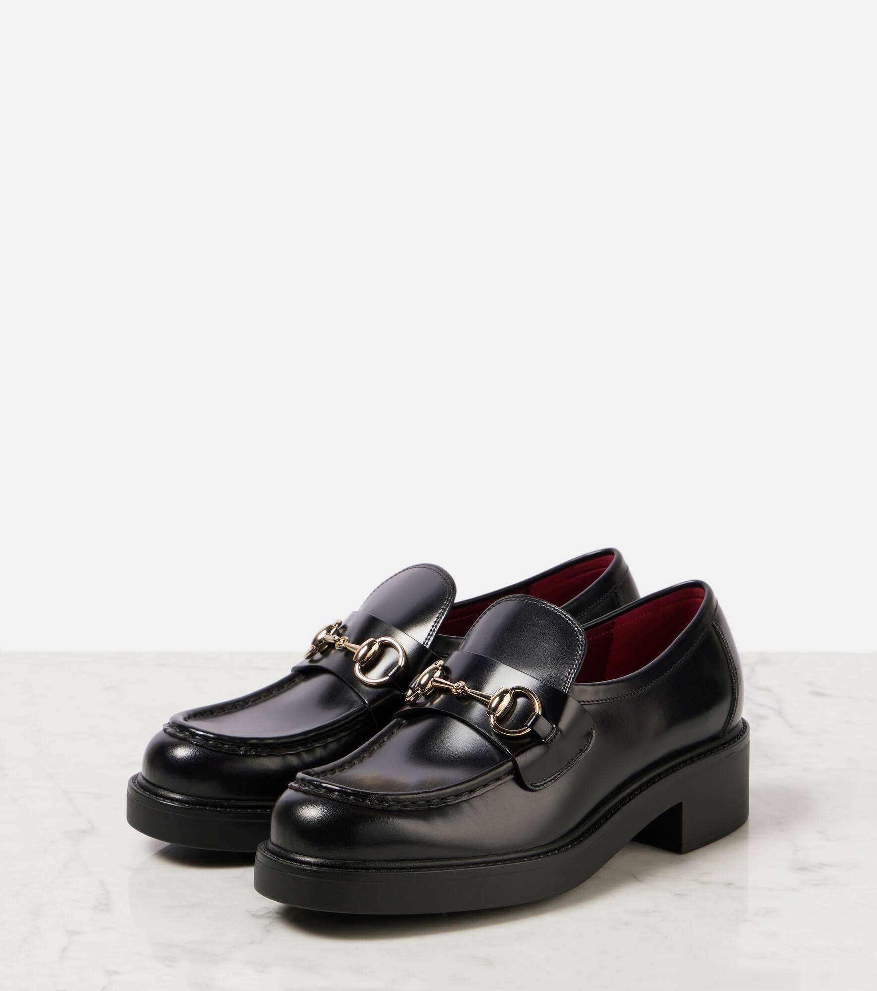 Horsebit leather loafers - 4