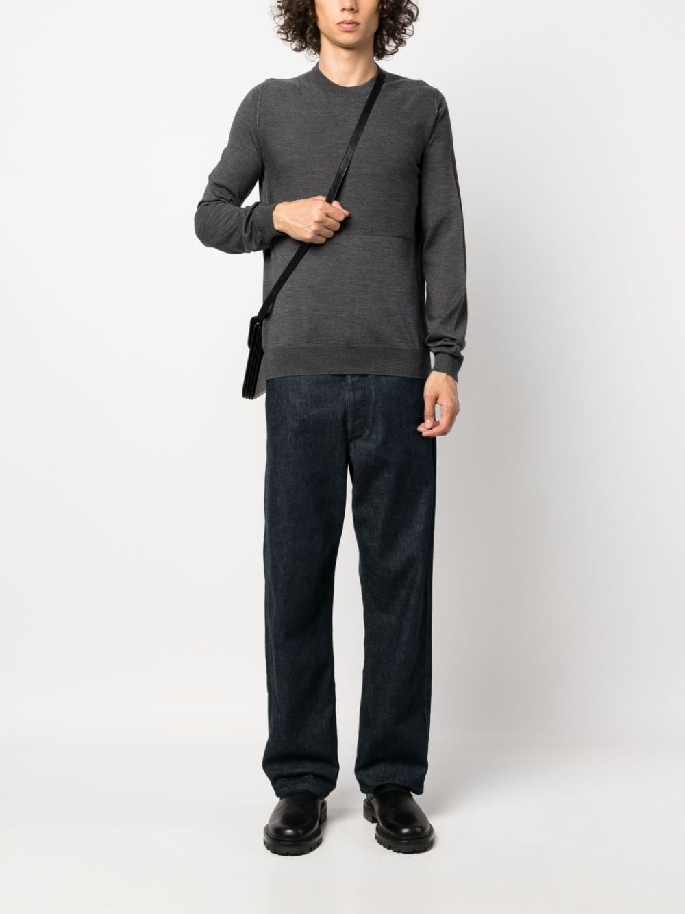 crew-neck virgin wool jumper - 2