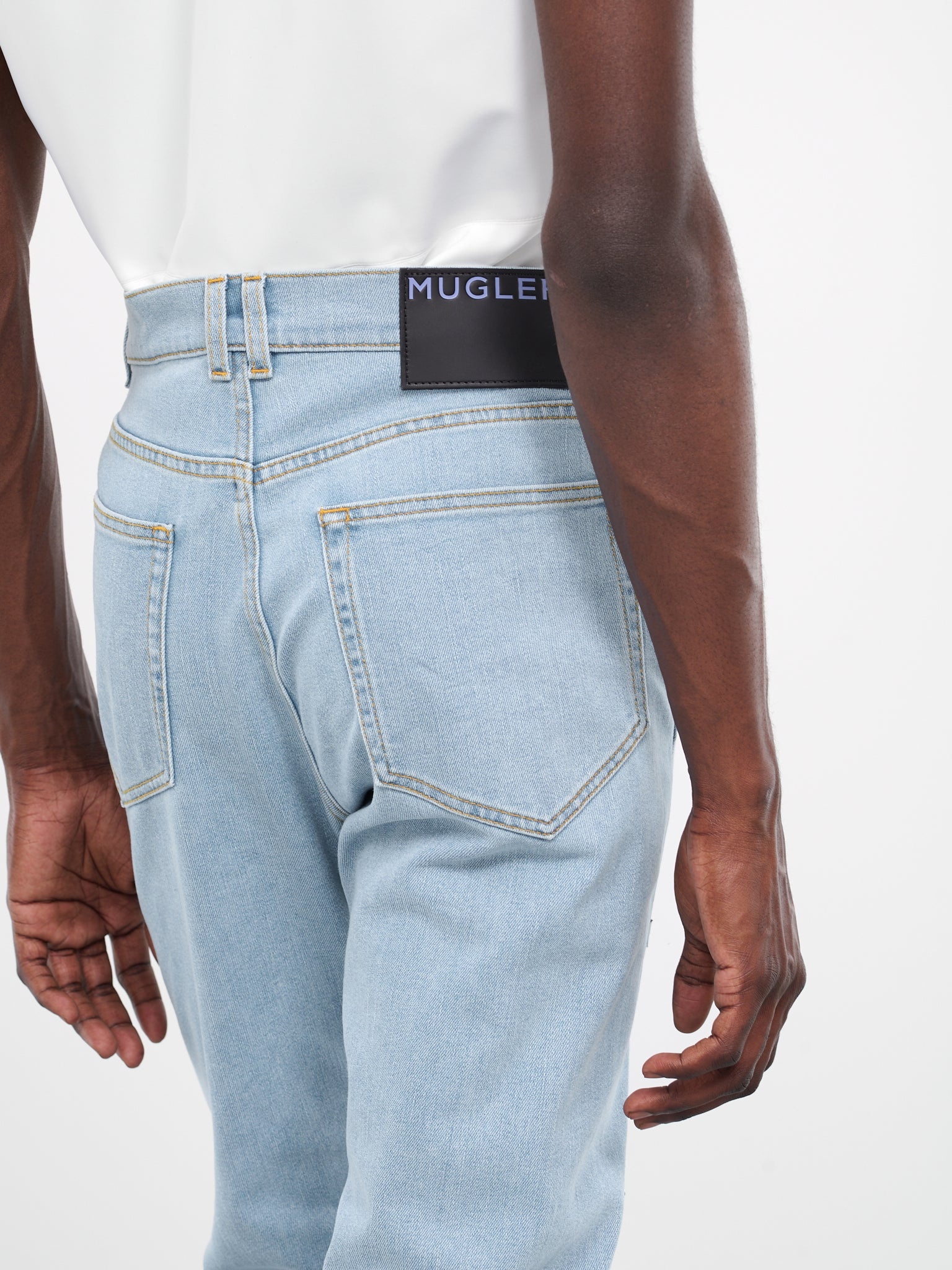 Twisted Seam Denim Jeans - 5