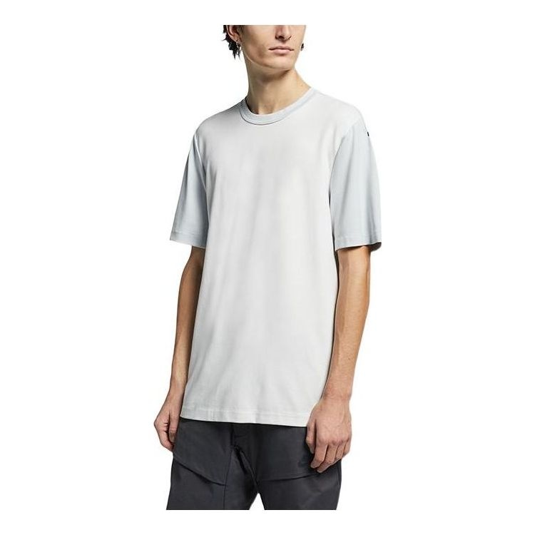 Men's Nike Solid Color Logo Printing Round Neck Short Sleeve White T-Shirt AR1581-043 - 1