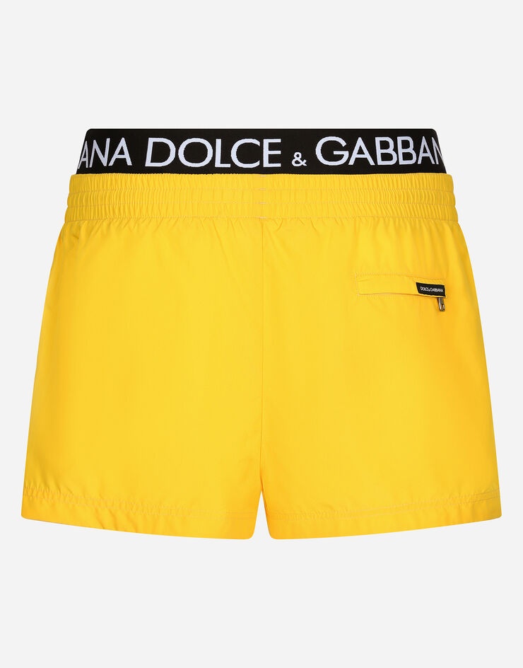 Short swim trunks with branded band - 2
