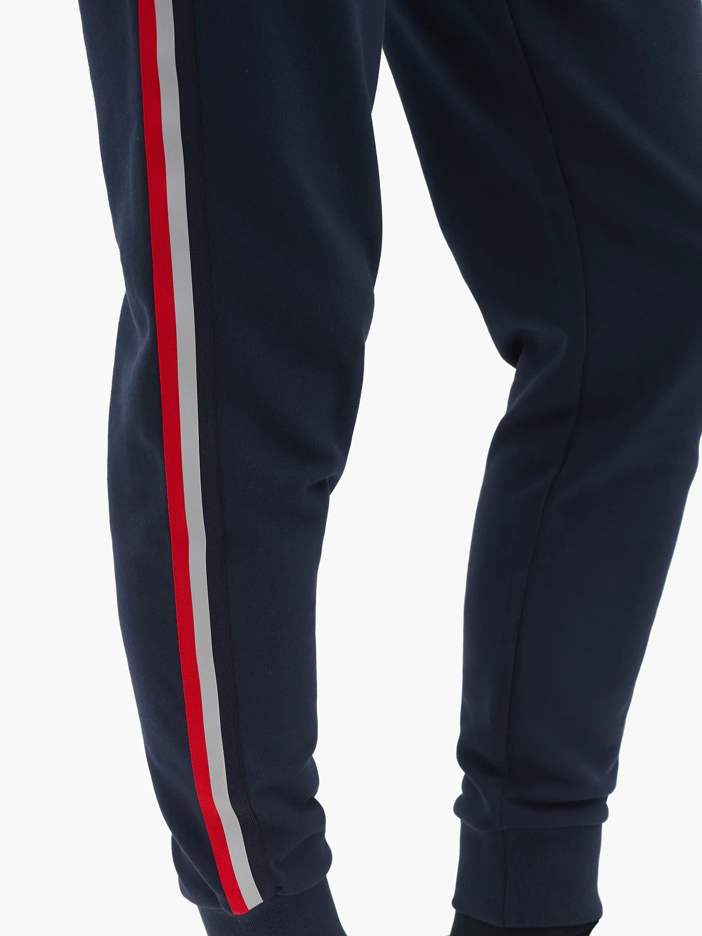 Side-stripe cotton track pants - 4