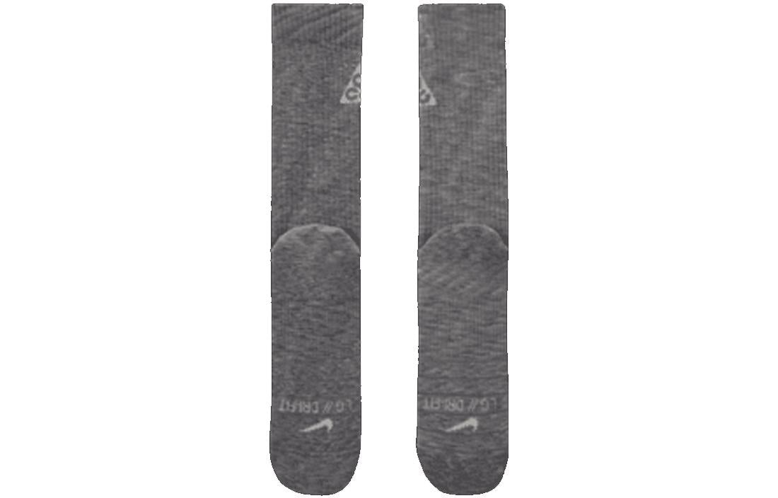 Nike SS22 ACG Solid Color Logo Casual Breathable Sports Socks One Pair Gray DA2599-065 - 2