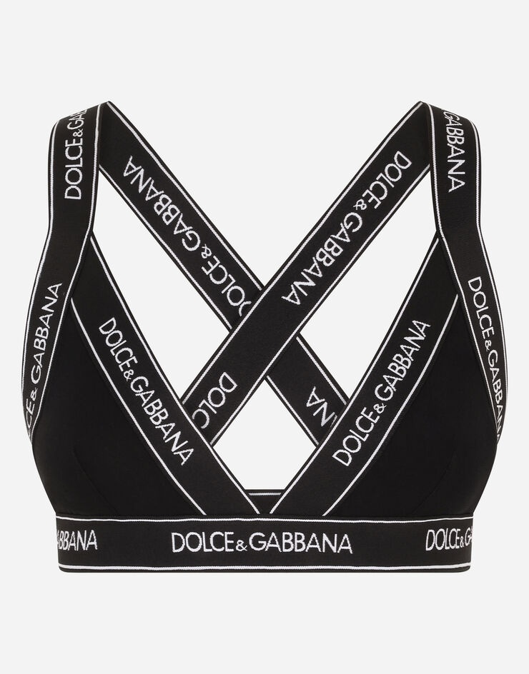Triangle bra with stretchy branded trims - 1