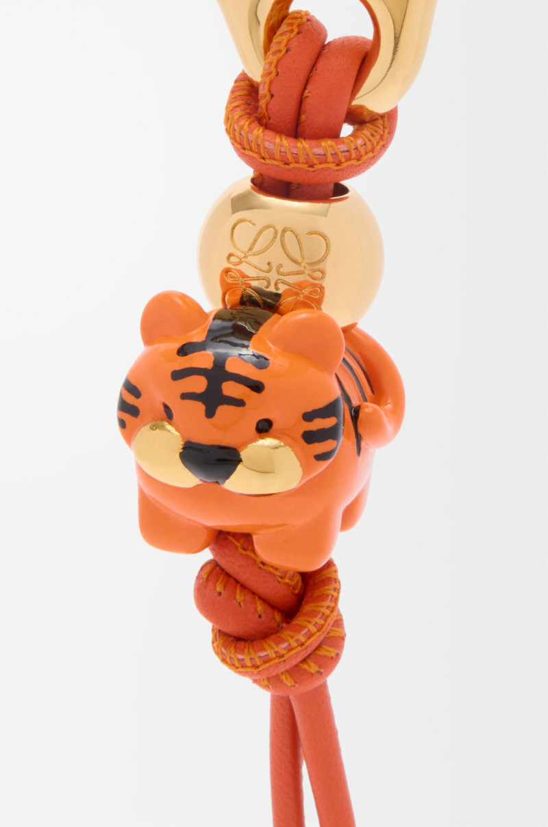 Loewe Tiger dice charm in calfskin outlook