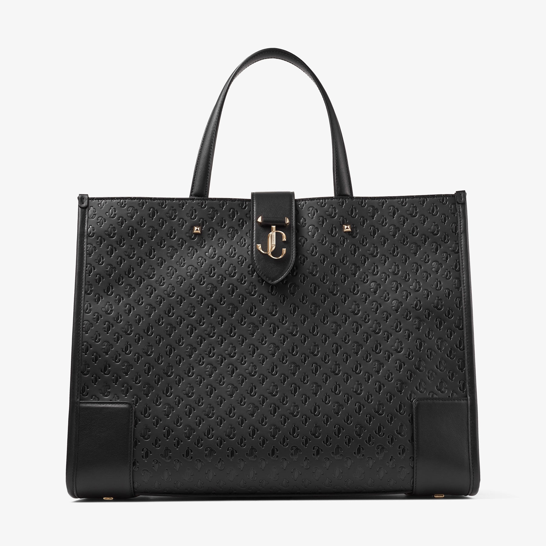 Varenne Tote L
Black JC Monogram Pattern and Leather Tote Bag - 1