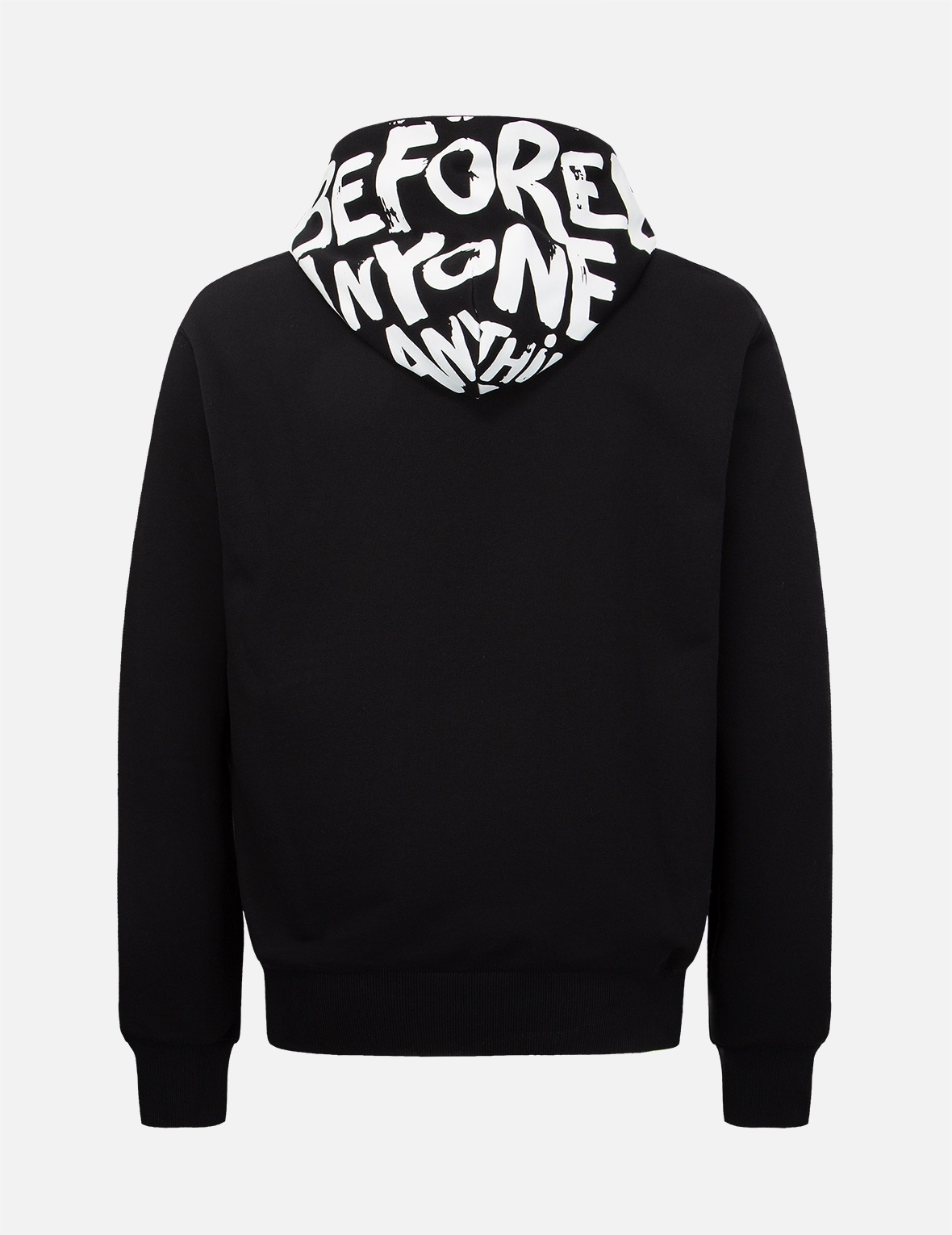 BRAND MOTTO PRINT HOODED SWEATSHIRT - 2
