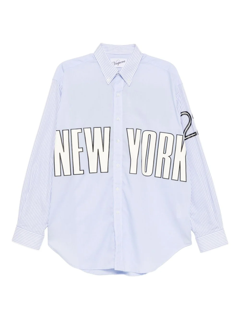 printed striped shirt - 1