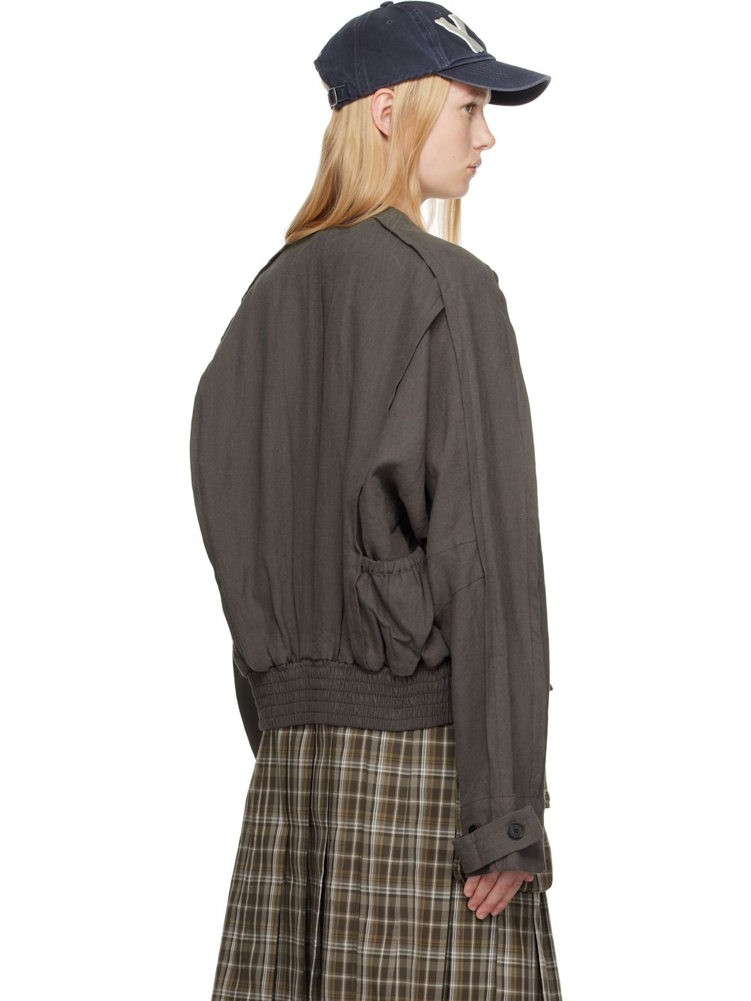 [OpenYy] LINEN PANELED BOMBER /追跡付 OPEN YY Off- Linen Paneled Bomber Jacket in White | Lyst