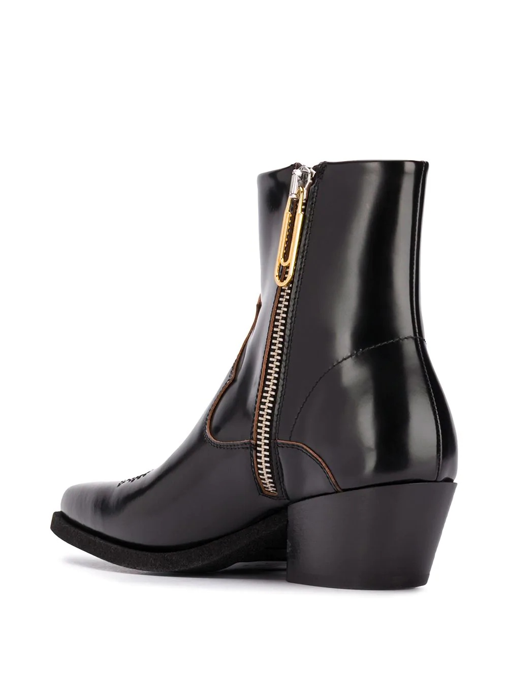 paperclip square toe ankle boots - 3