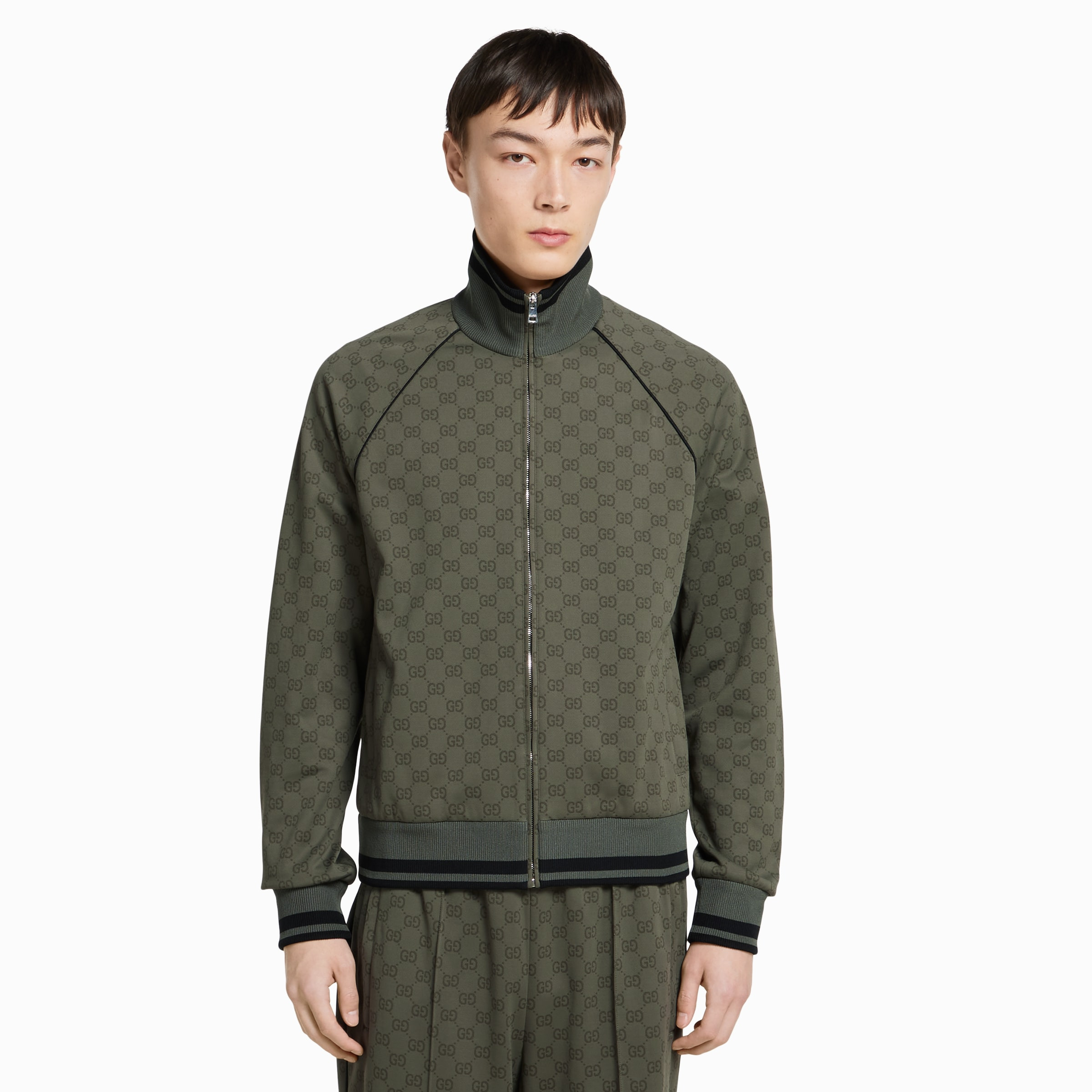 GG jersey jacquard zip jacket - 3