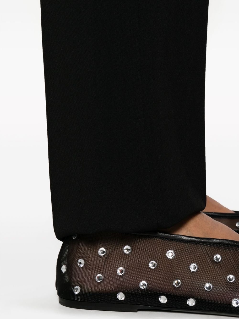 pressed-crease straight-leg trousers - 5