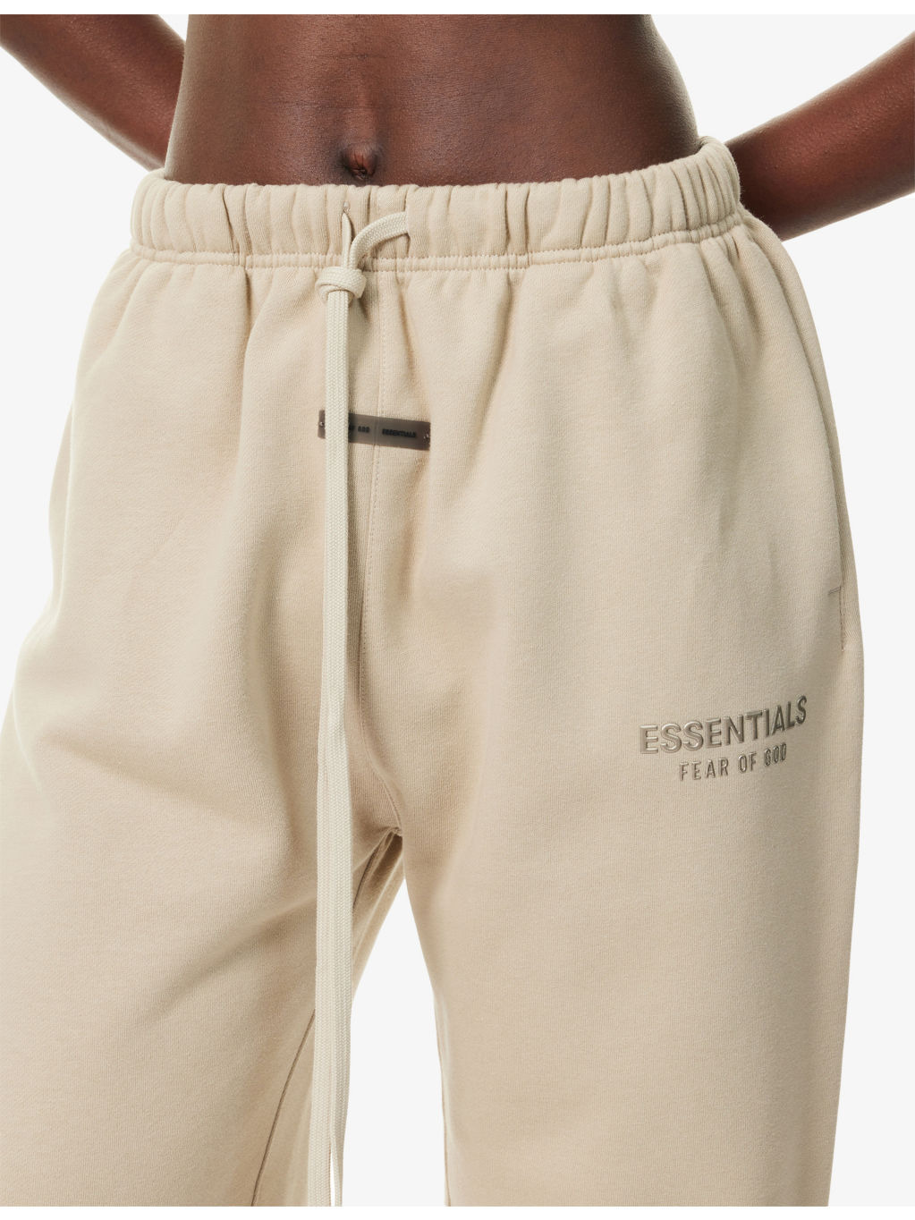 Embossed-Branding Wide-Leg Cotton-Blend Jogging Bottoms - 5