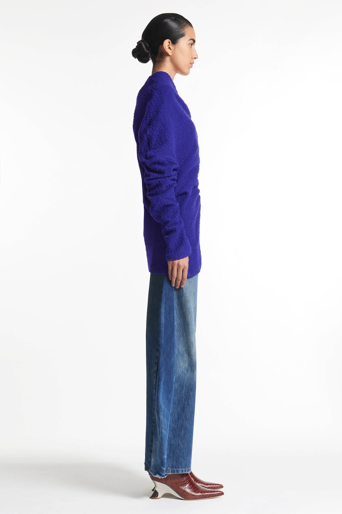 ASYMMETRIC LONGSLEEVE TOP PURPLE - 3