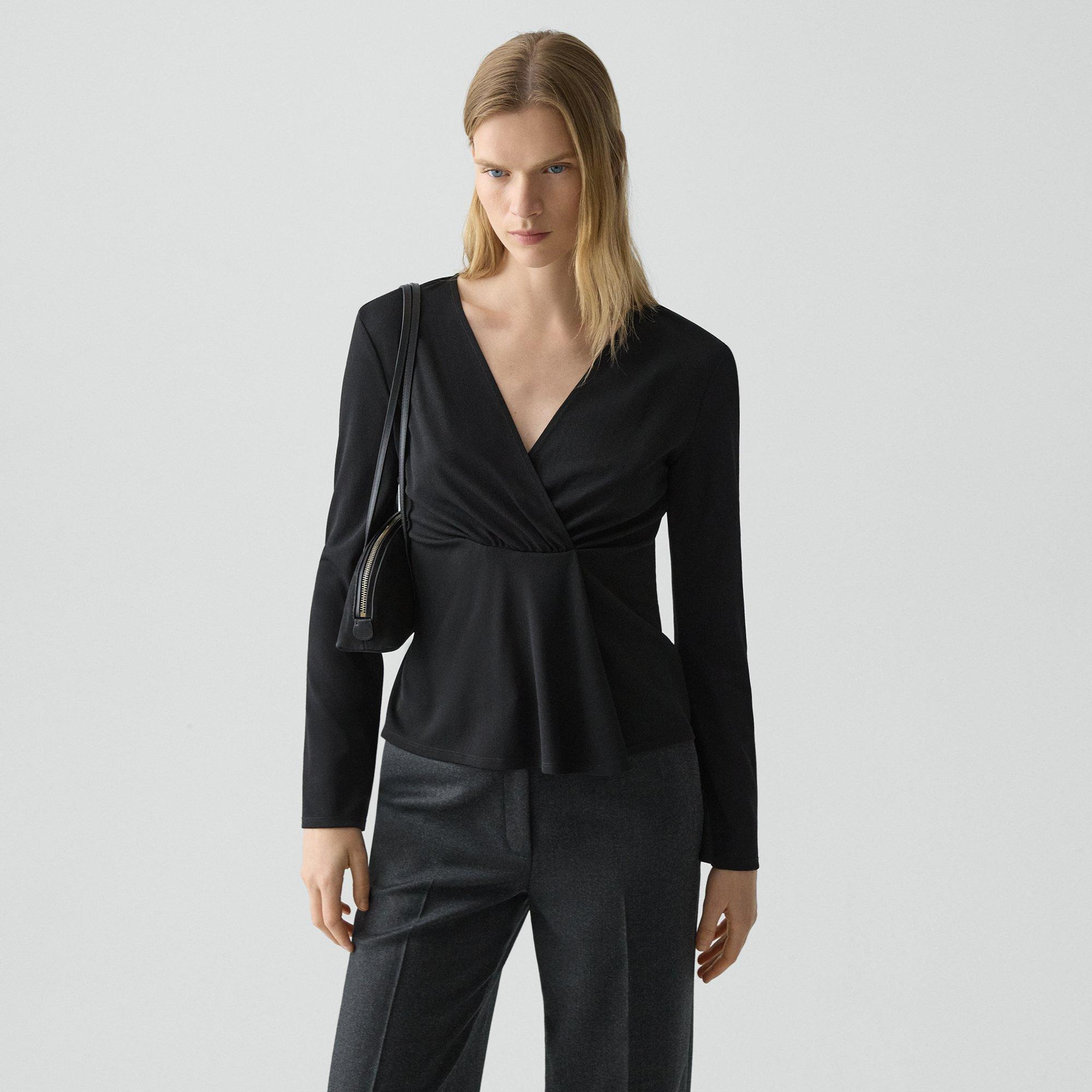 Gathered Top in Crepe Jersey - 2