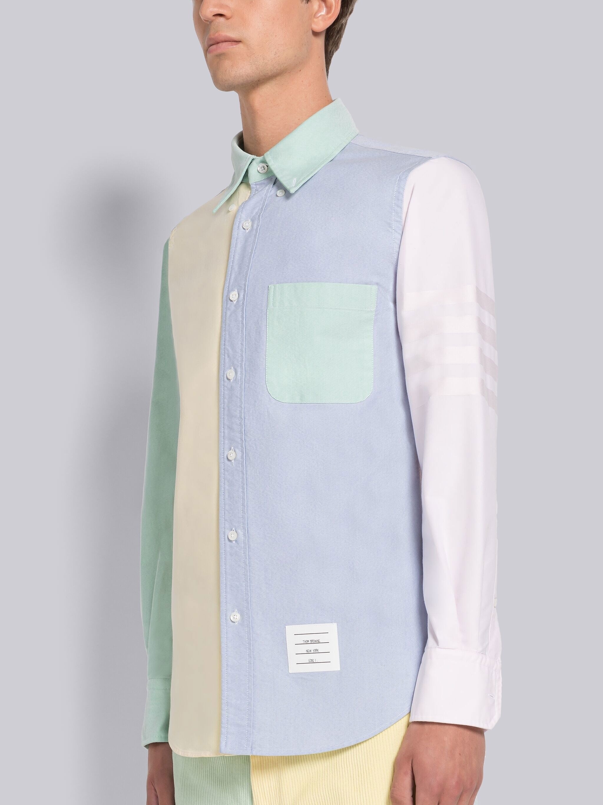 FUN-MIX OXFORD SATIN WEAVE 4-BAR STRAIGHT FIT SHIRT - 2
