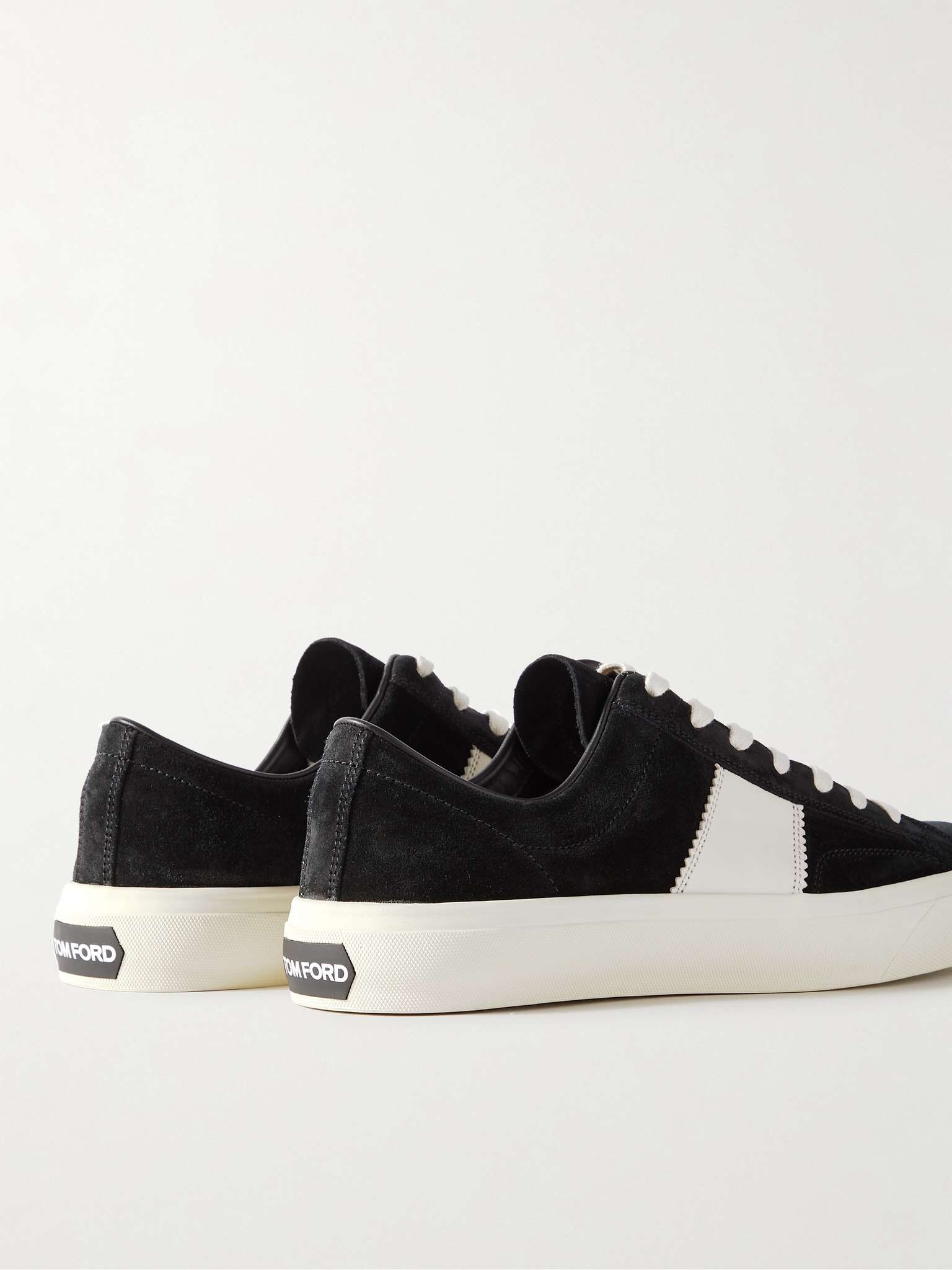 TOM FORD Cambridge Leather-Trimmed Suede Sneakers | REVERSIBLE