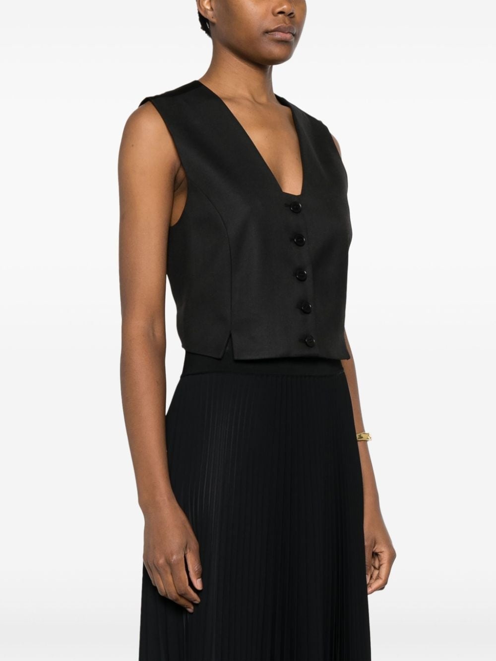 V-neck single-breasted waistcoat - 3