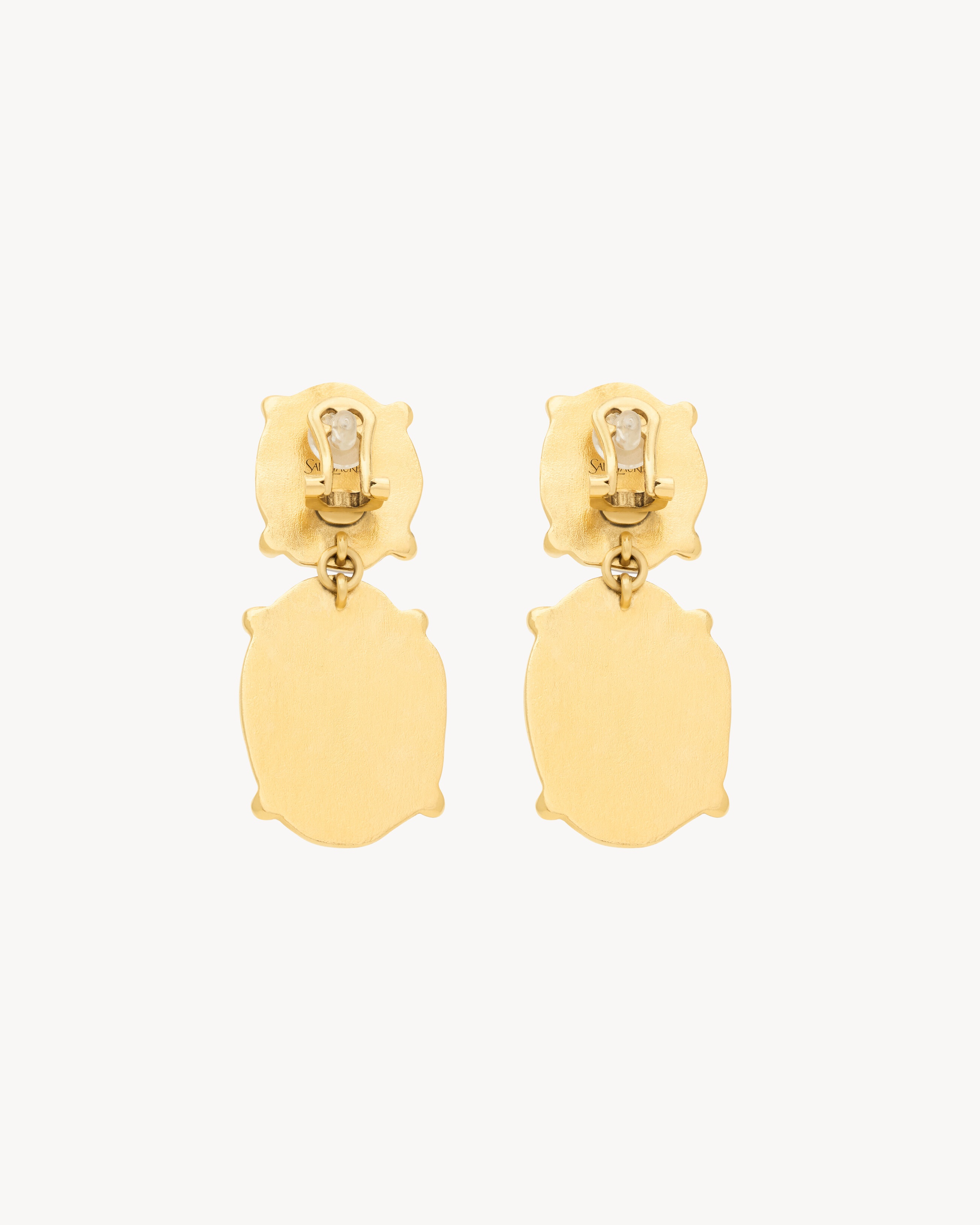 CABOCHON PENDANT EARRINGS IN RESIN - 2