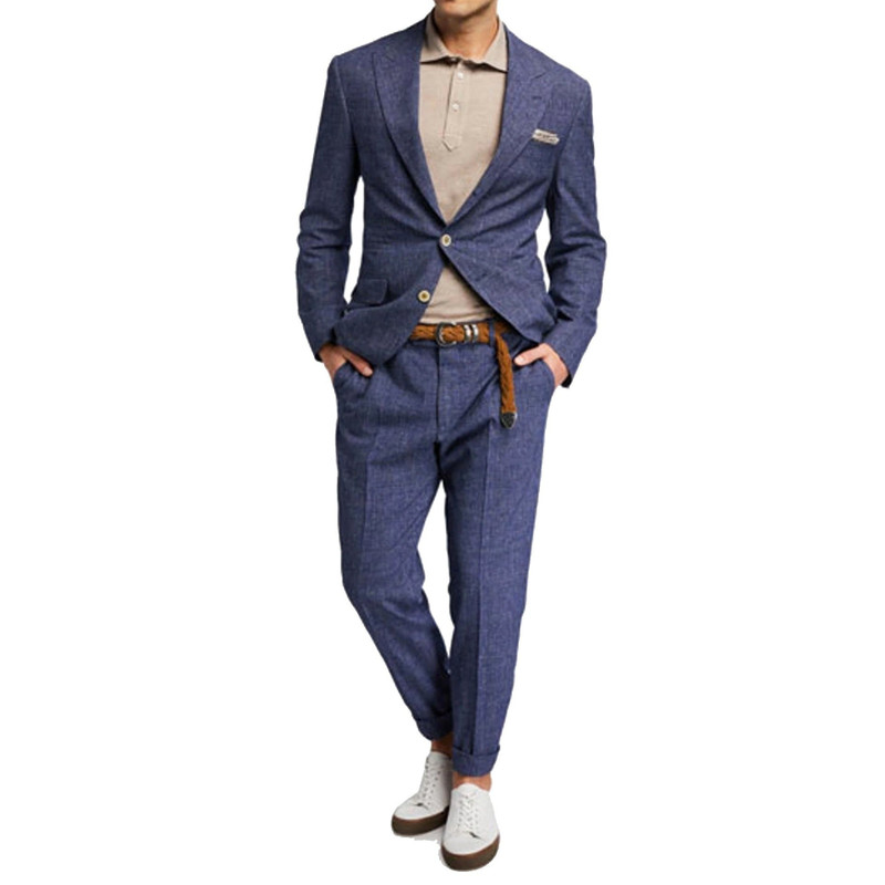 Brunello Cucinelli BLUE WOOL SUIT outlook