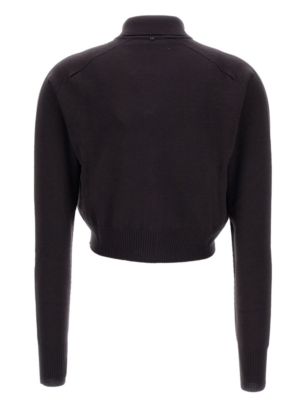 pointed-collar button cardigan - 2