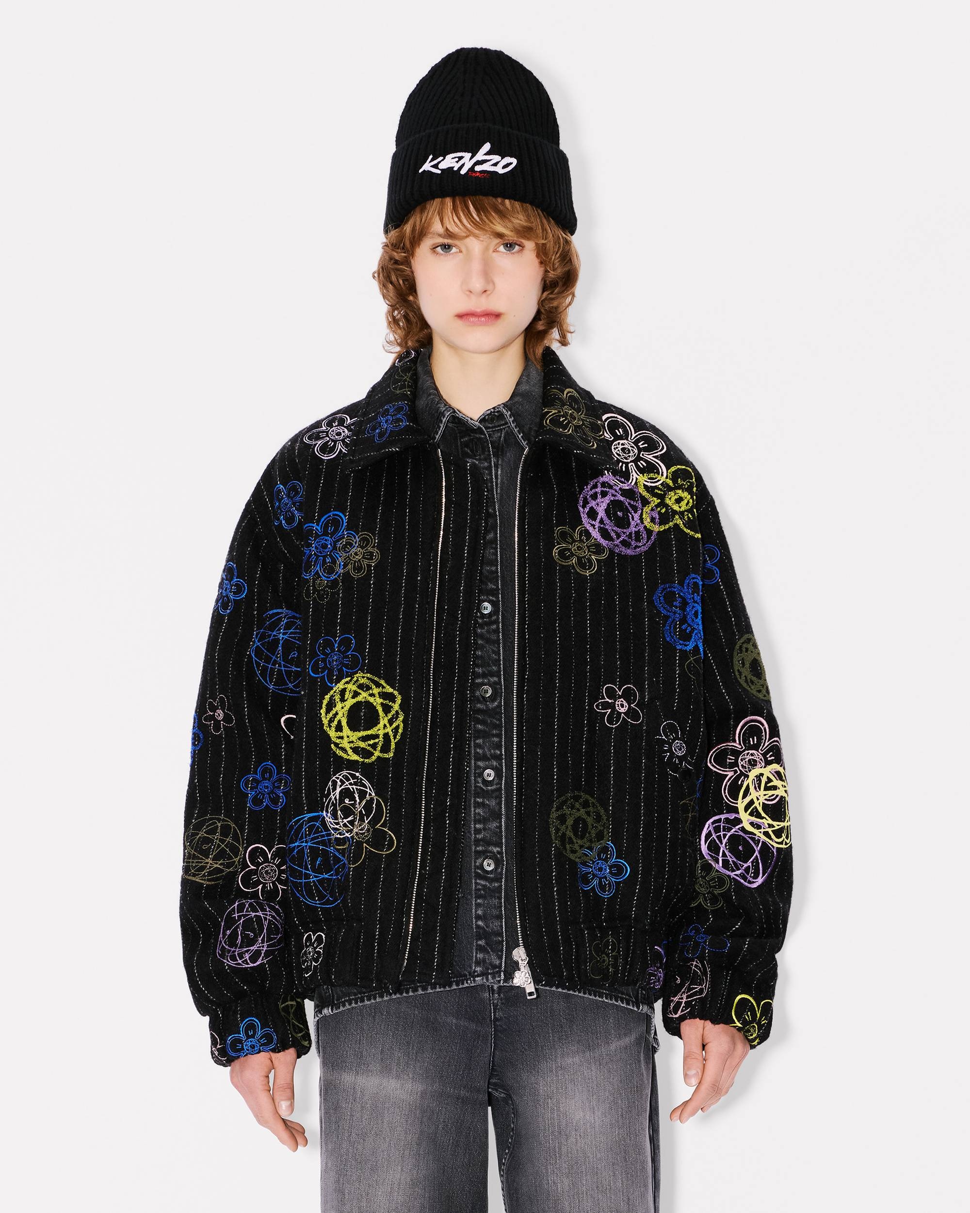 'Kenzo x Futura 2000' bomber in virgin wool - 4