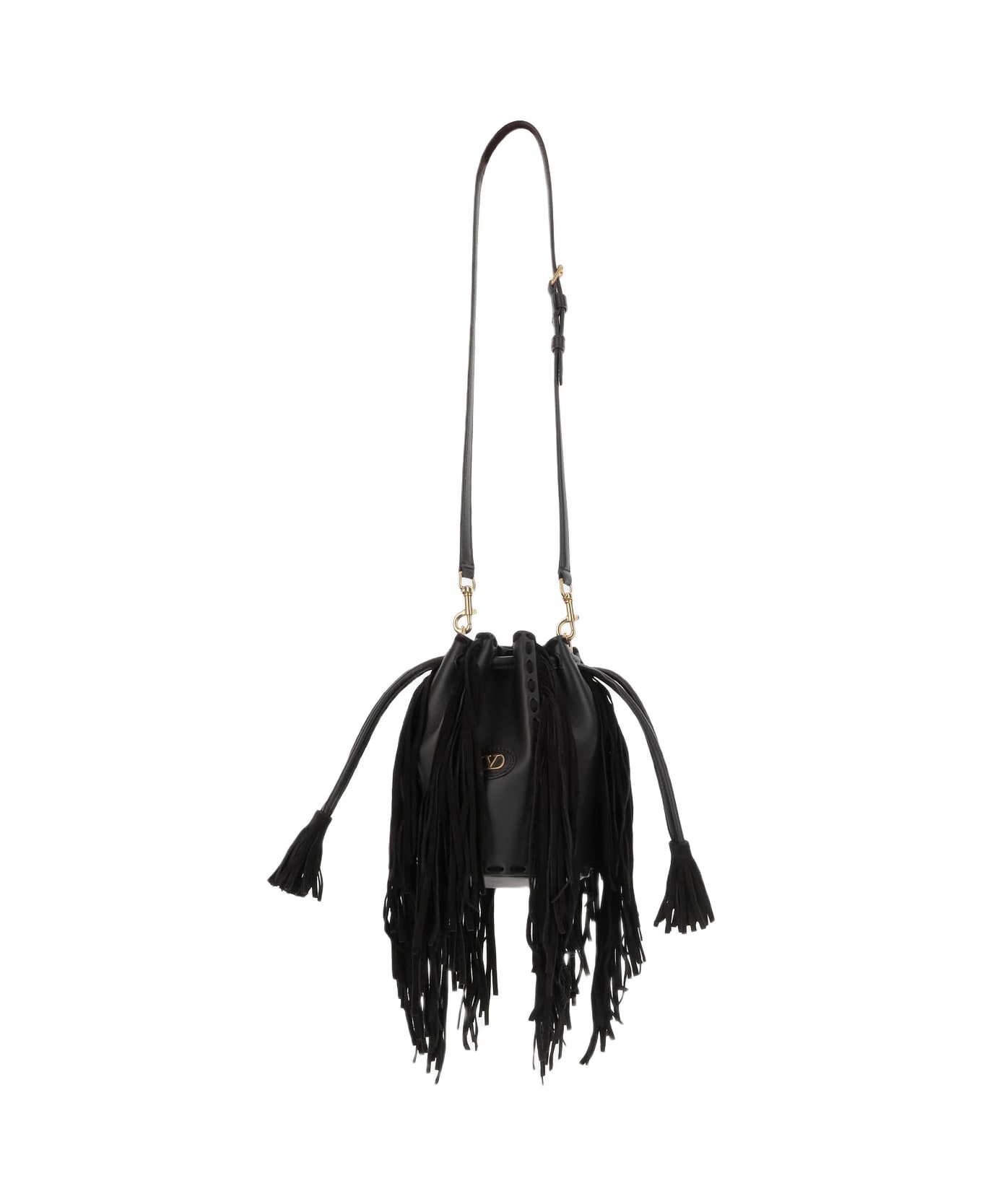 Fringed Leather Shoulder Bag - 1