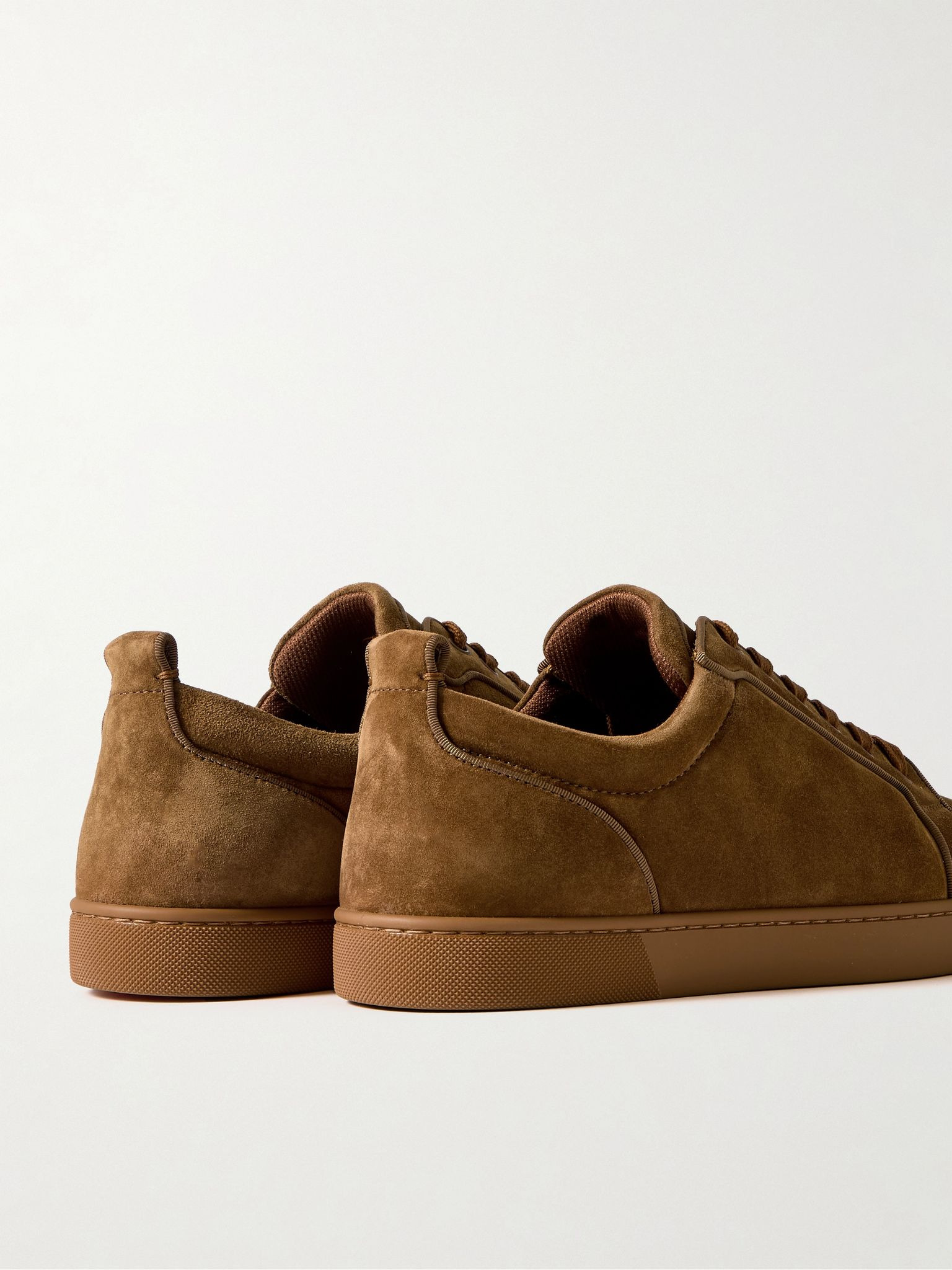 Louis Junior Grosgrain-Trimmed Suede Sneakers Brown - 5