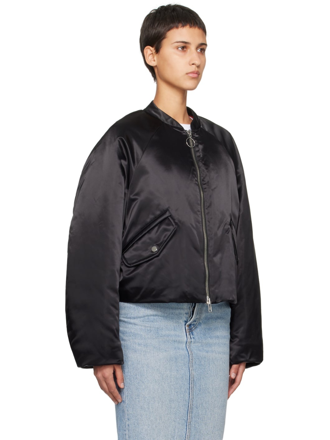 Black Petula Bomber Jacket - 2