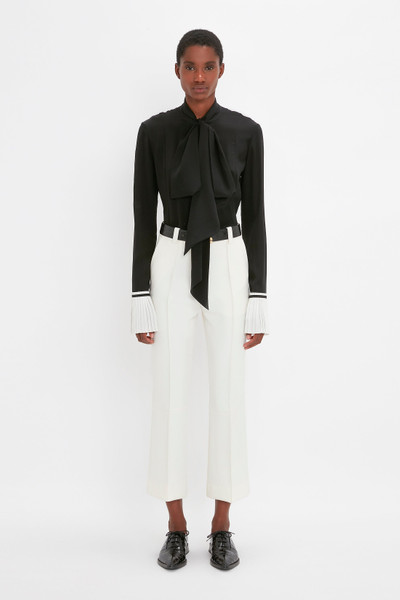 Victoria Beckham Cropped Kick Trouser In Ivory outlook