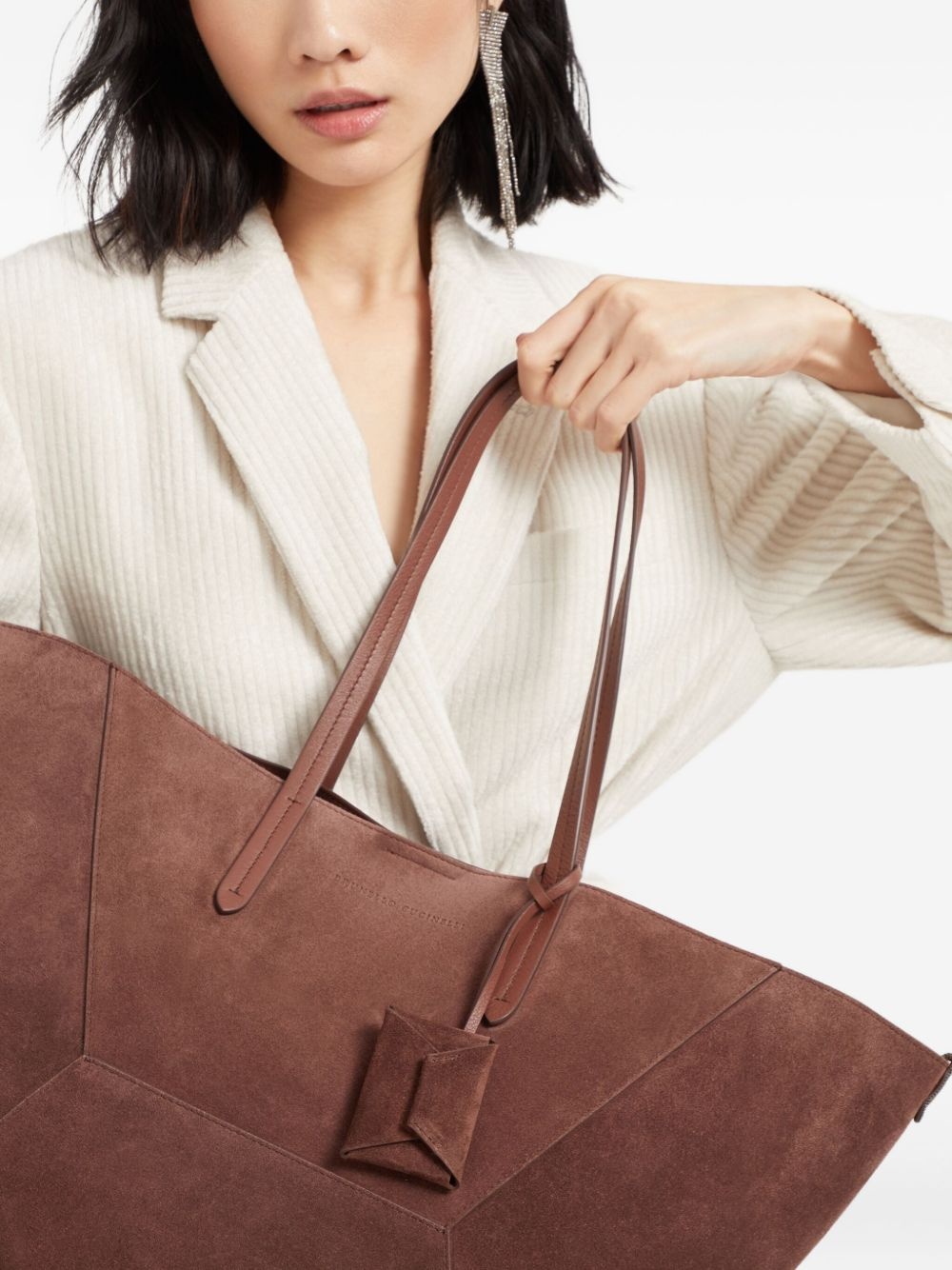 suede handbag charm - 3