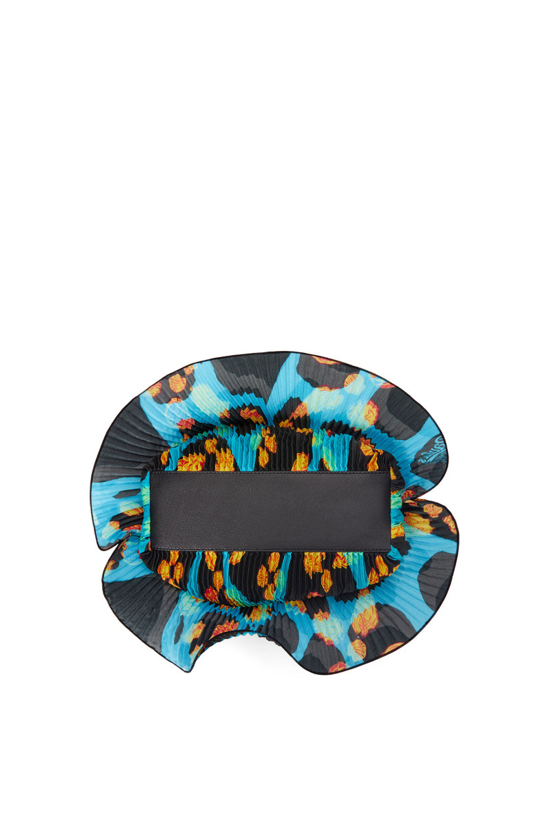 Mini Flamenco Clutch in textile and calfskin 7