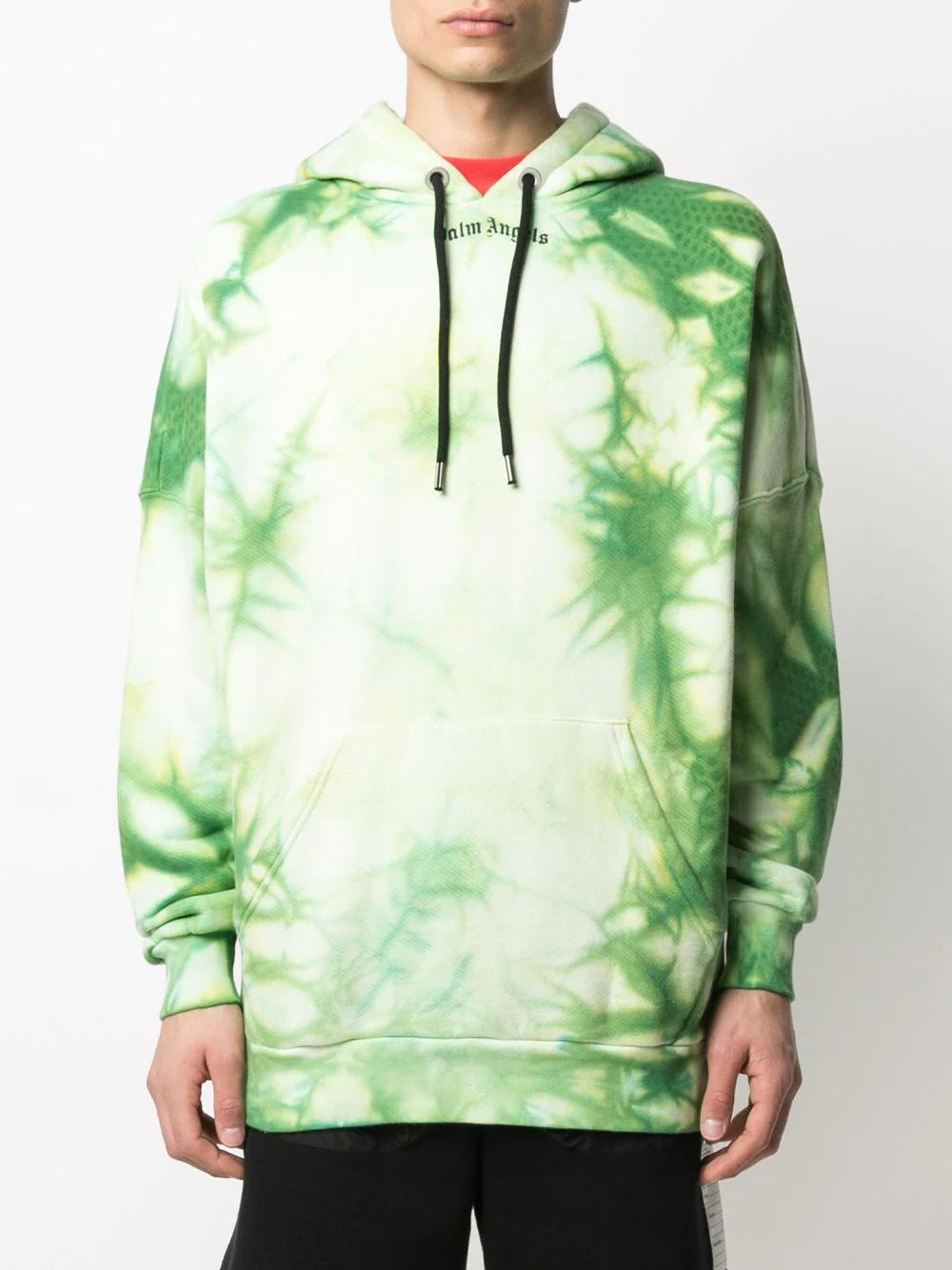 tie-dye logo print hoodie - 3