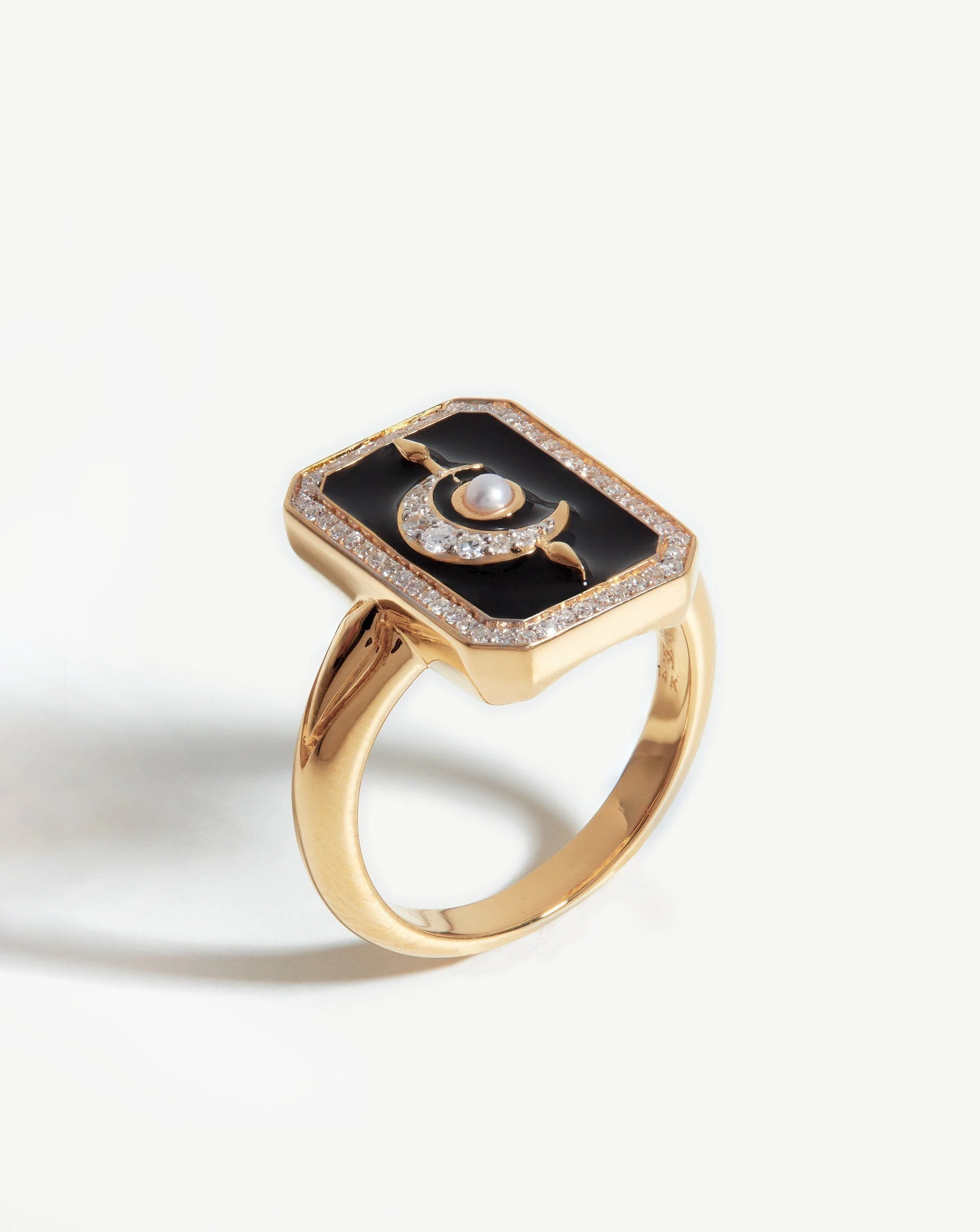 Harris Reed Solid Gold Lunar Ring - 1