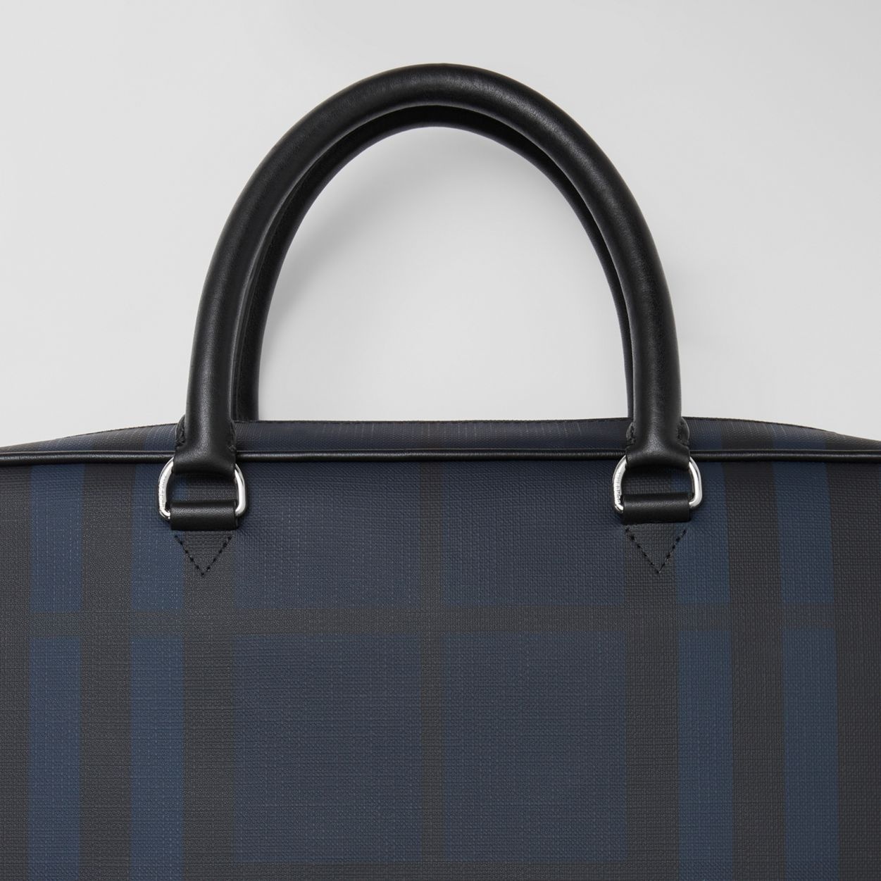 London Check and Leather Briefcase - 2