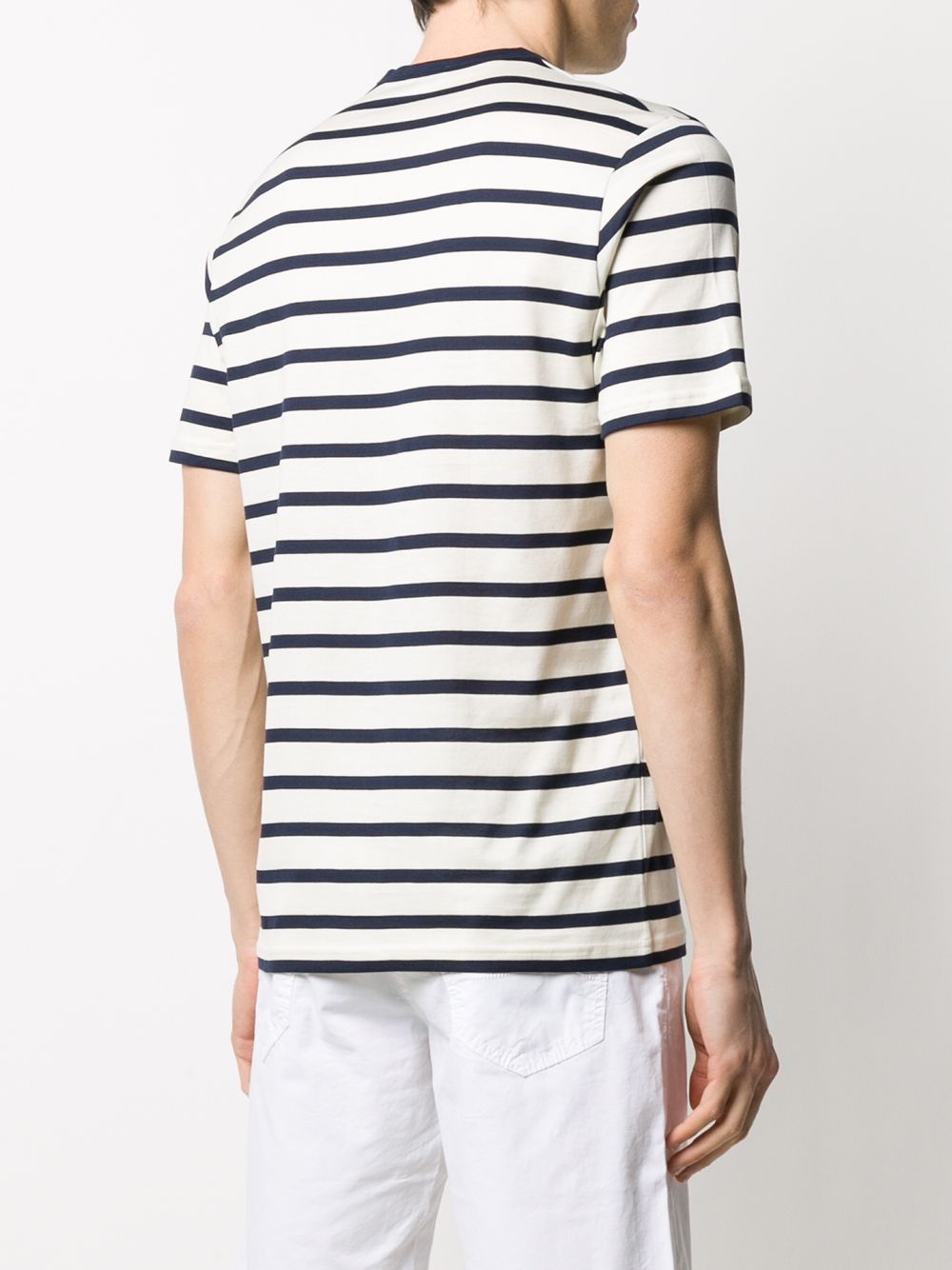 striped crew neck T-shirt - 4