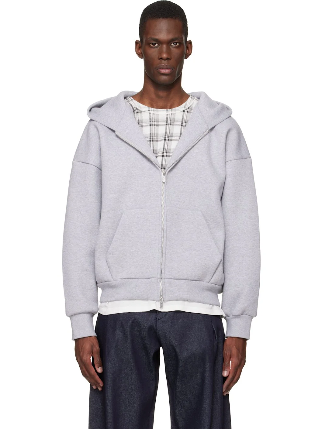 Gray V2 Zipped Hoodie - 1