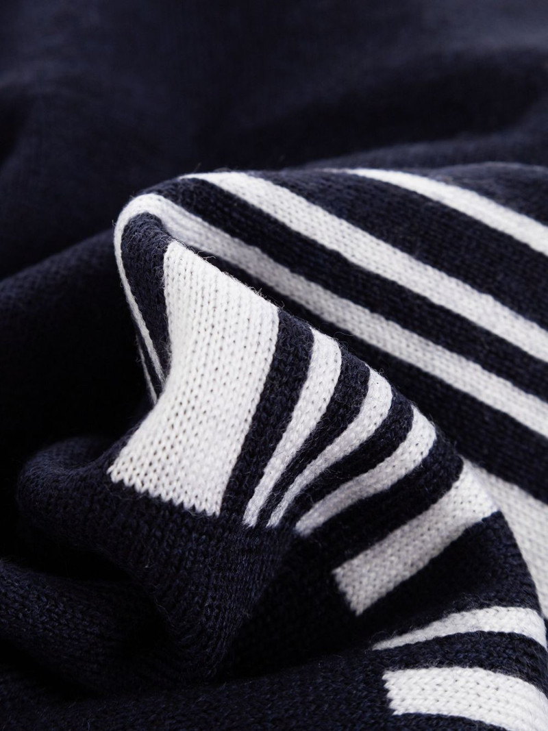 Moschino barcode-logo wool scarf outlook